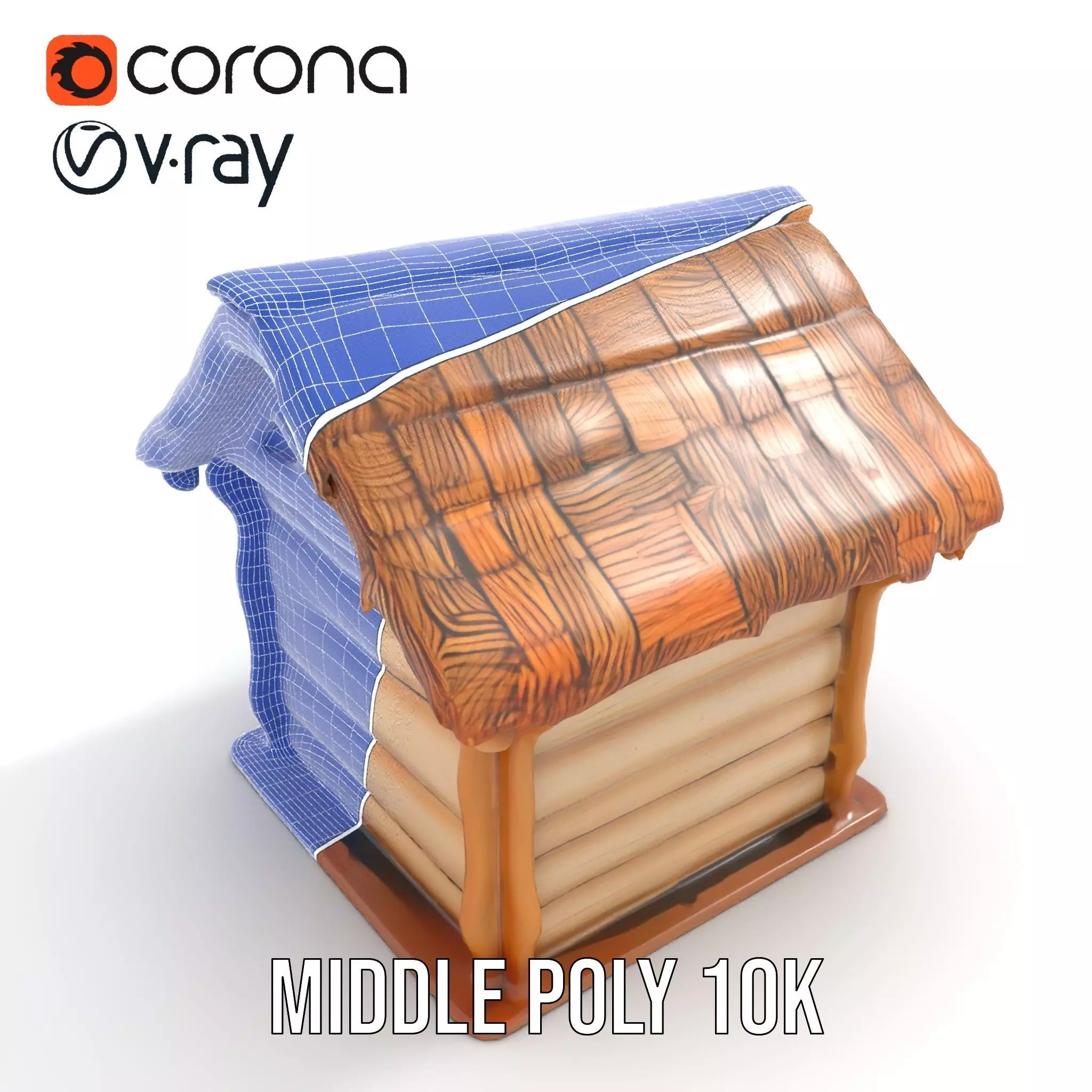 Charming Rustic Cottage model pack Low-poly 3D model_17