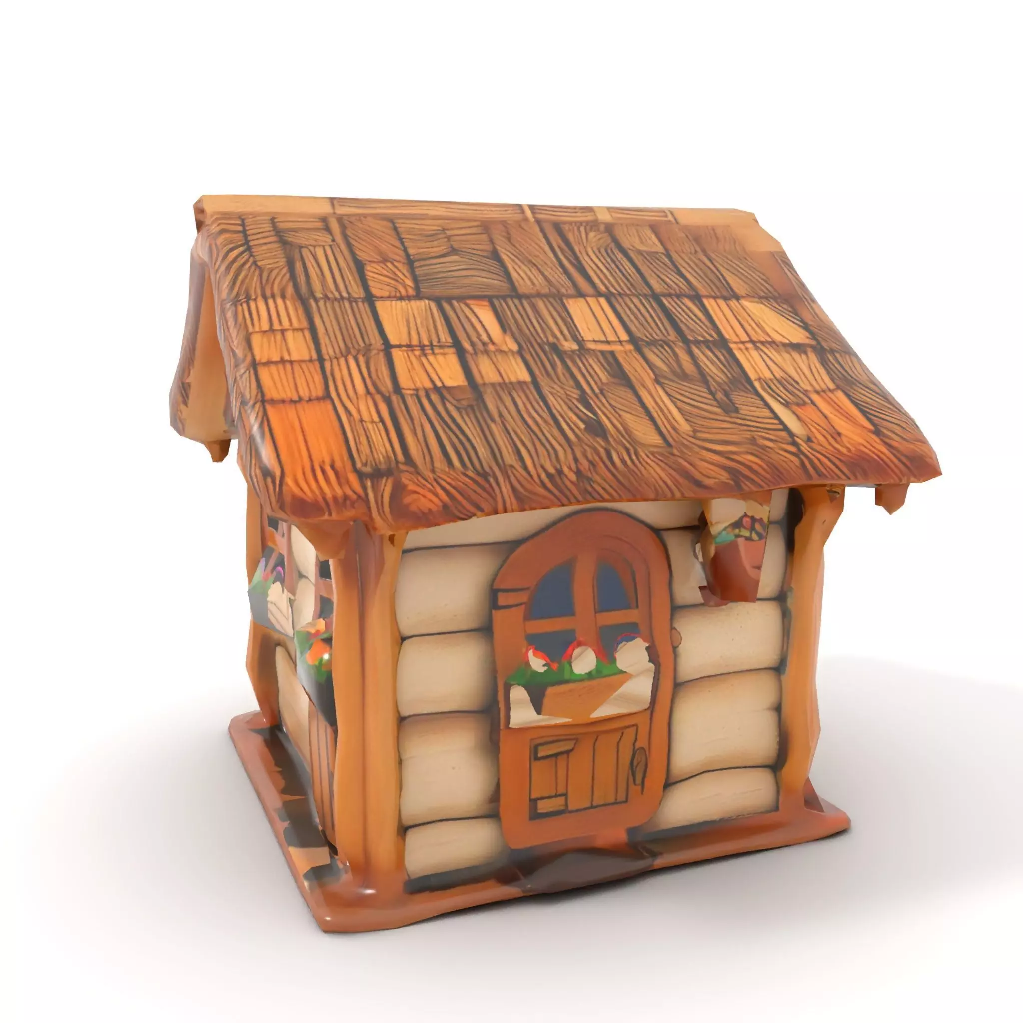 Charming Rustic Cottage model pack Low-poly 3D model_13