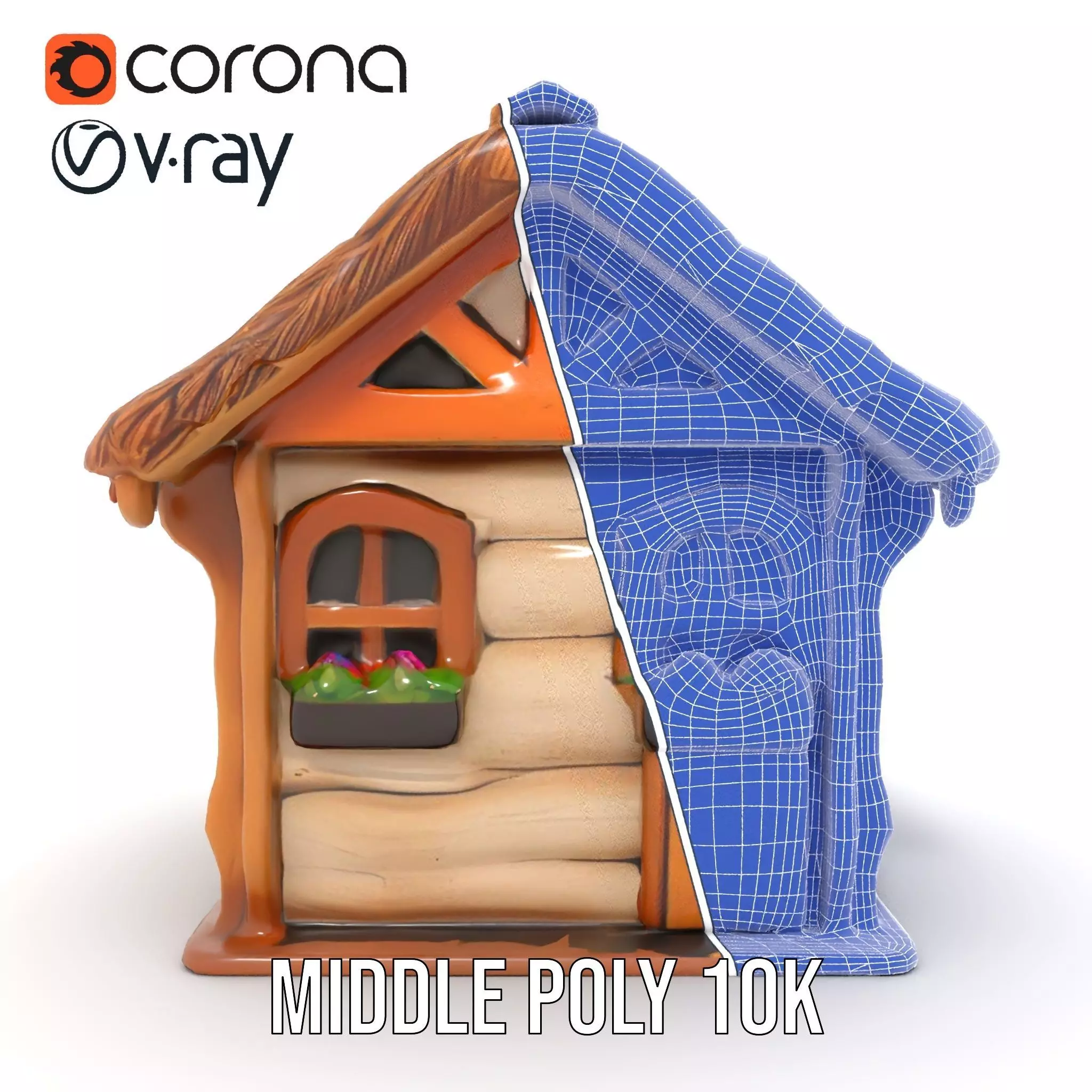 Charming Rustic Cottage model pack Low-poly 3D model_28