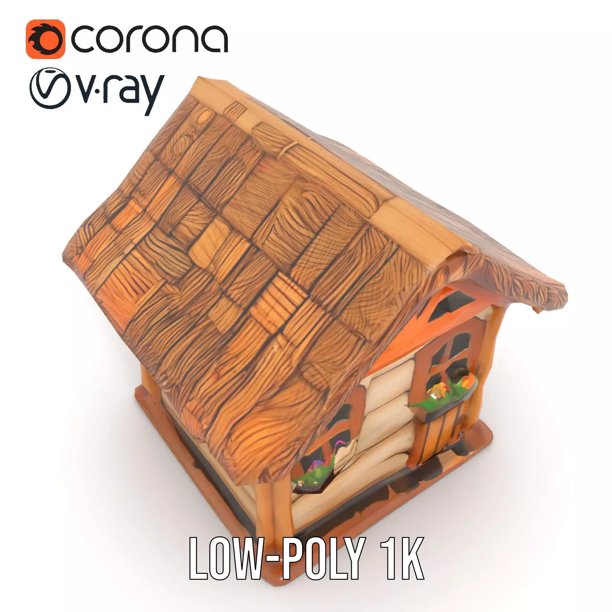 Charming Rustic Cottage model pack Low-poly 3D model_18