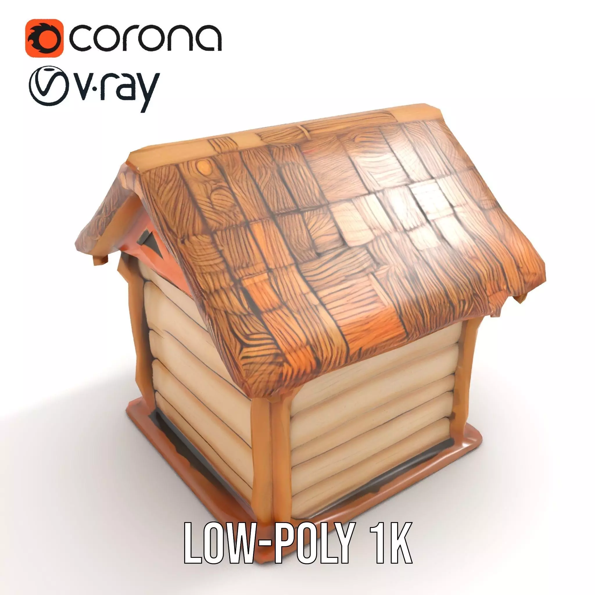 Charming Rustic Cottage model pack Low-poly 3D model_8