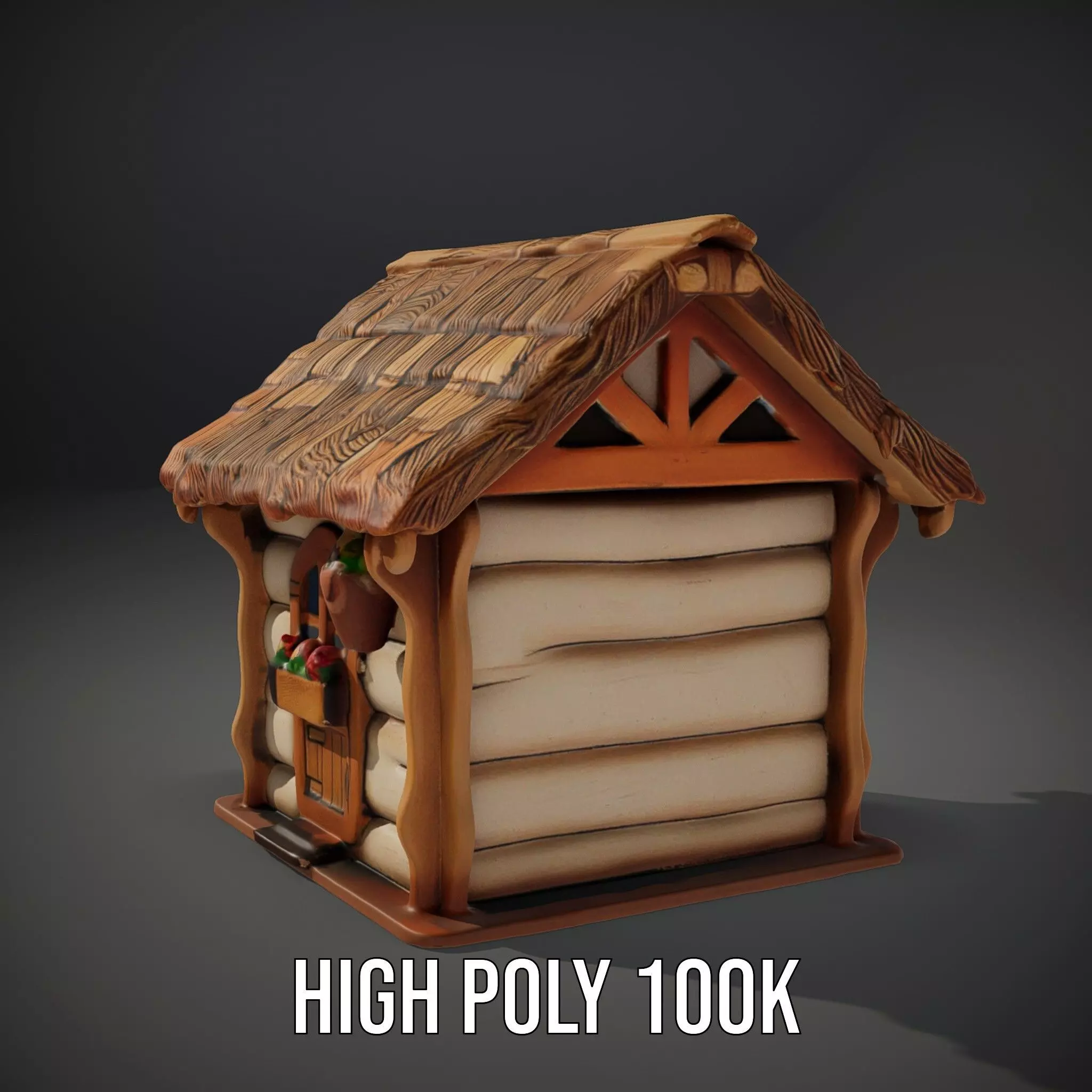 Charming Rustic Cottage model pack Low-poly 3D model_11