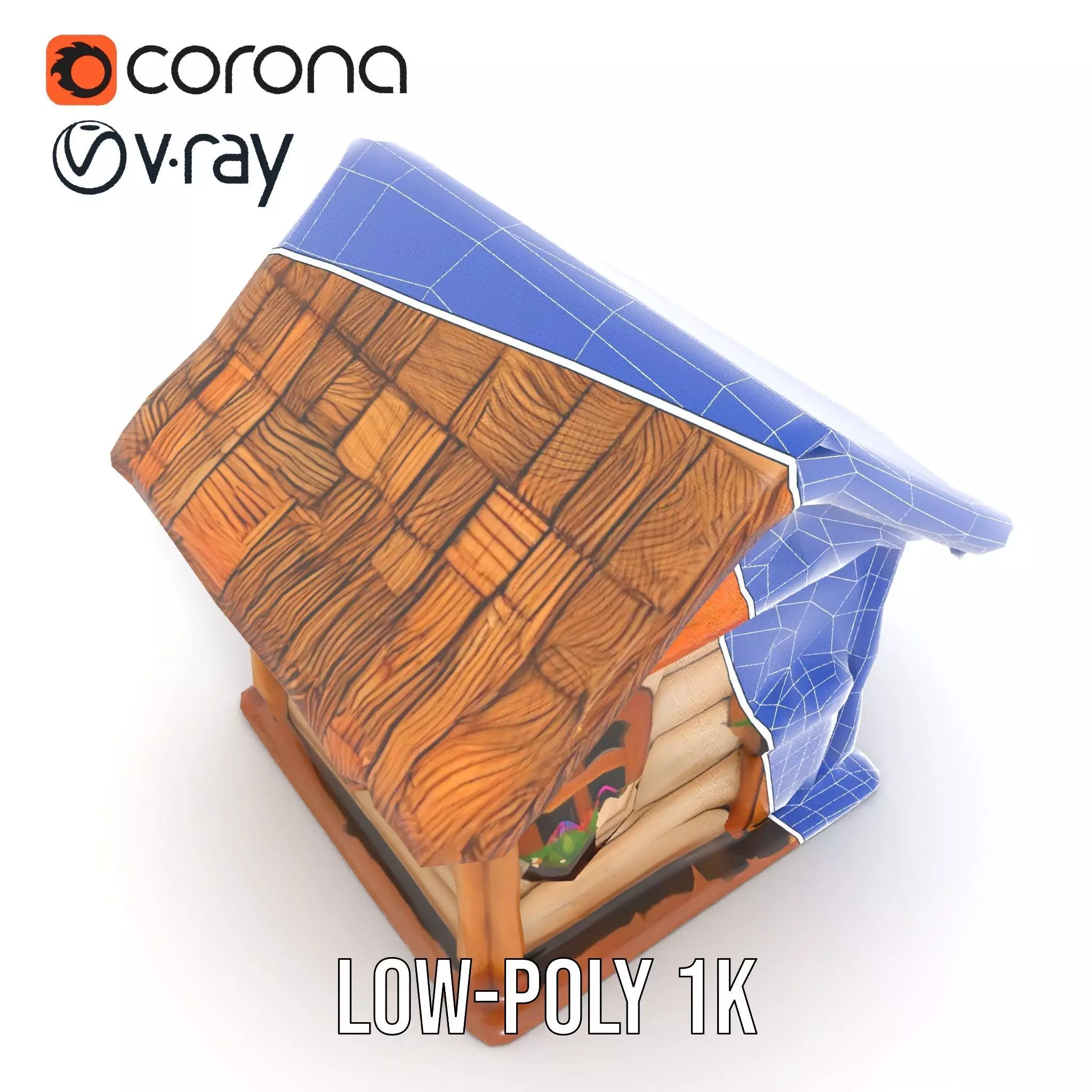 Charming Rustic Cottage model pack Low-poly 3D model_29