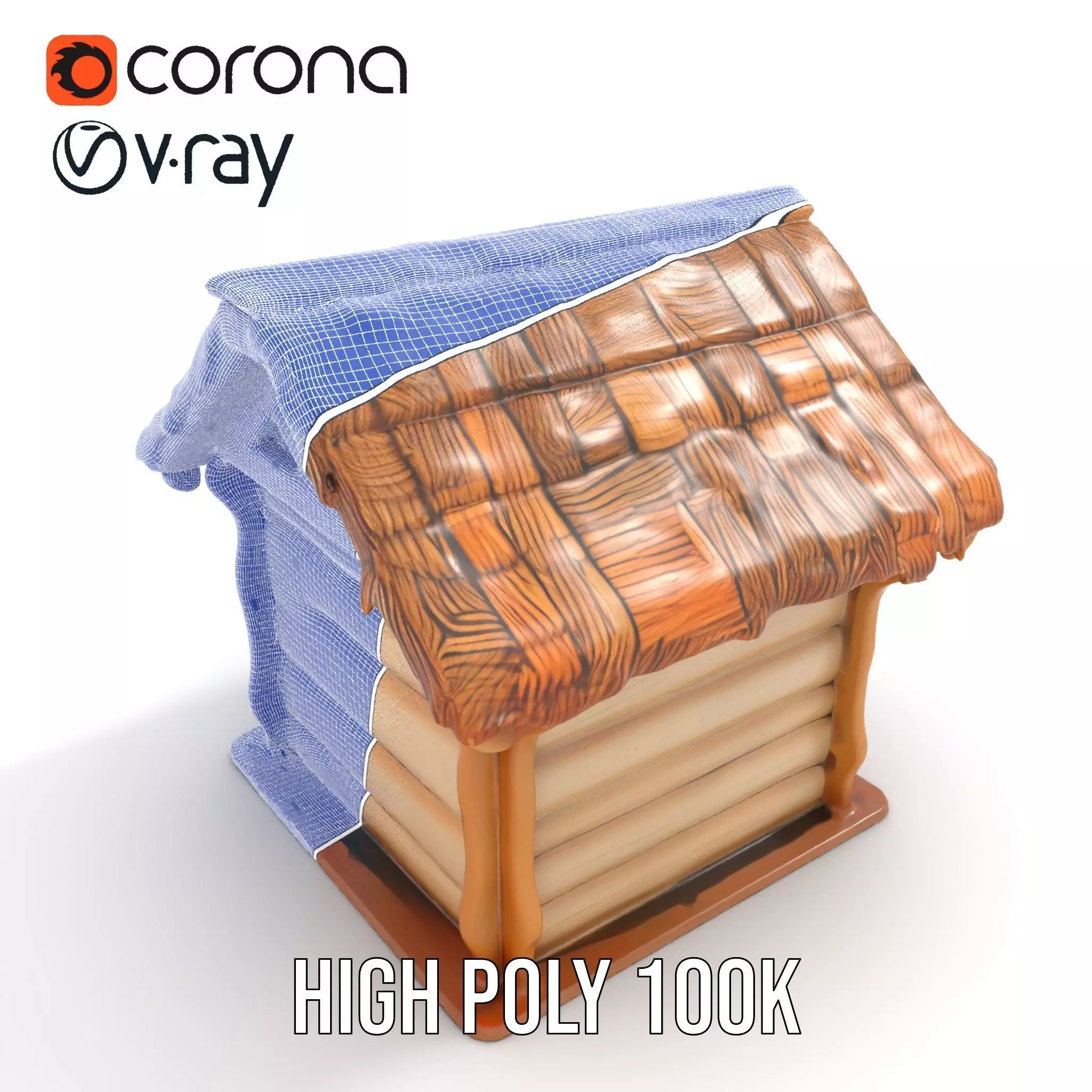 Charming Rustic Cottage model pack Low-poly 3D model_34