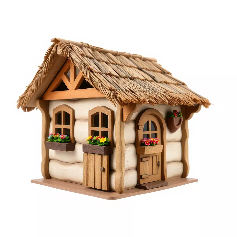Charming Rustic Cottage model pack Low-poly 3D model_3