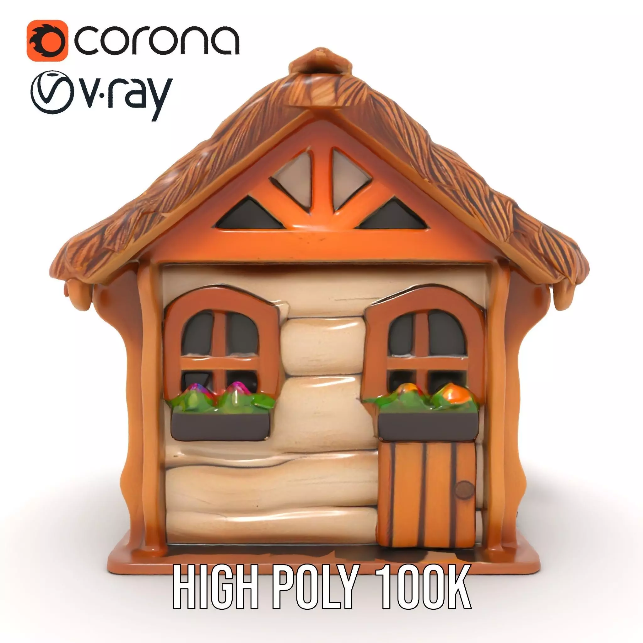 Charming Rustic Cottage model pack Low-poly 3D model_30