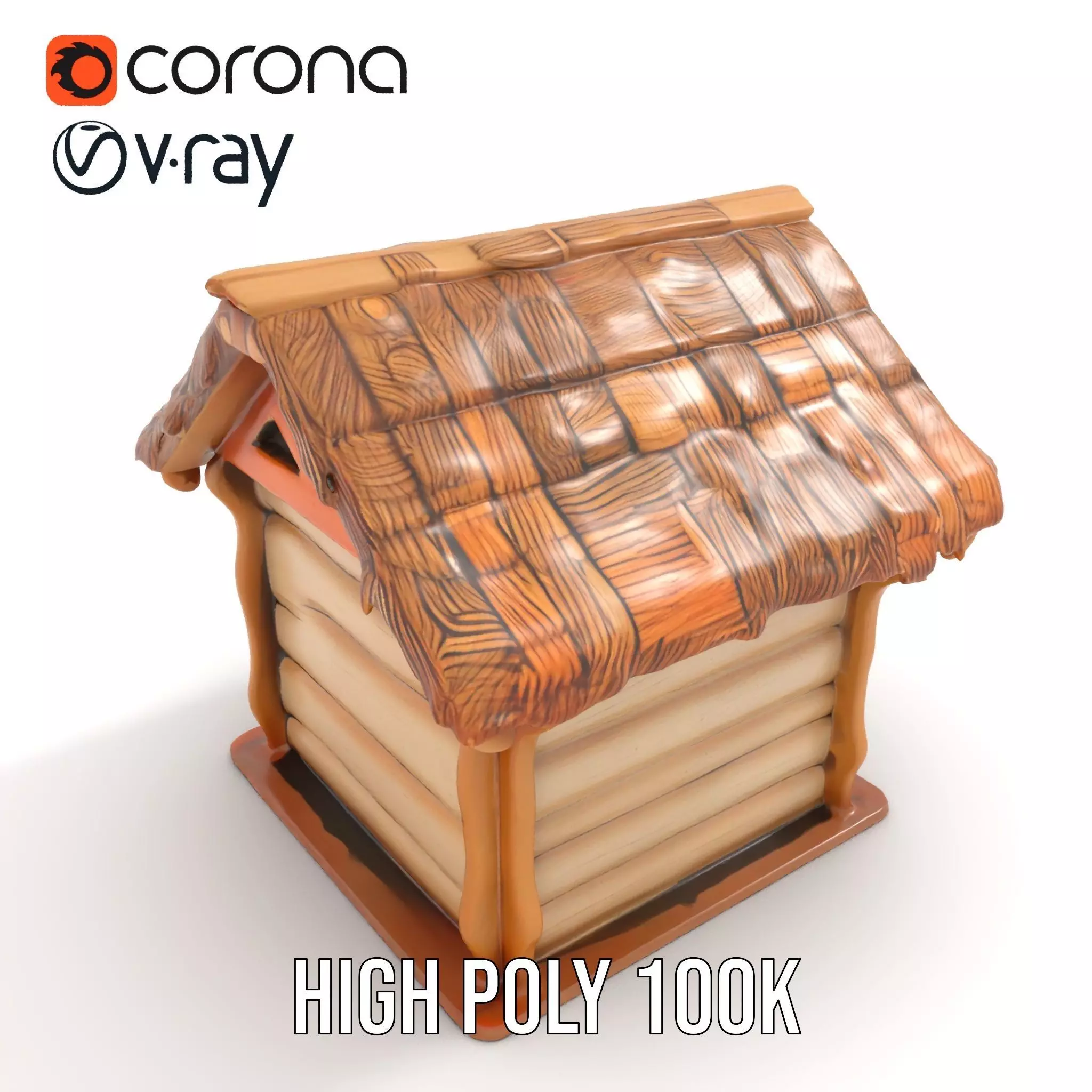 Charming Rustic Cottage model pack Low-poly 3D model_21