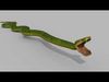 Pro Green Boa Snake - 8k - 3d animated Low-poly 3D model_2