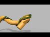 Pro Green Boa Snake - 8k - 3d animated Low-poly 3D model_4