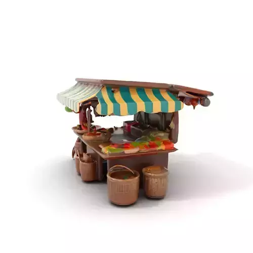 Colorful Market Stall model pack