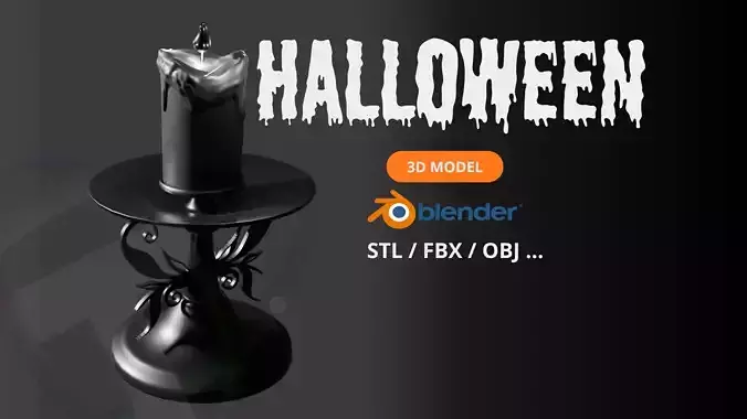 Halloween Candle 3D print model