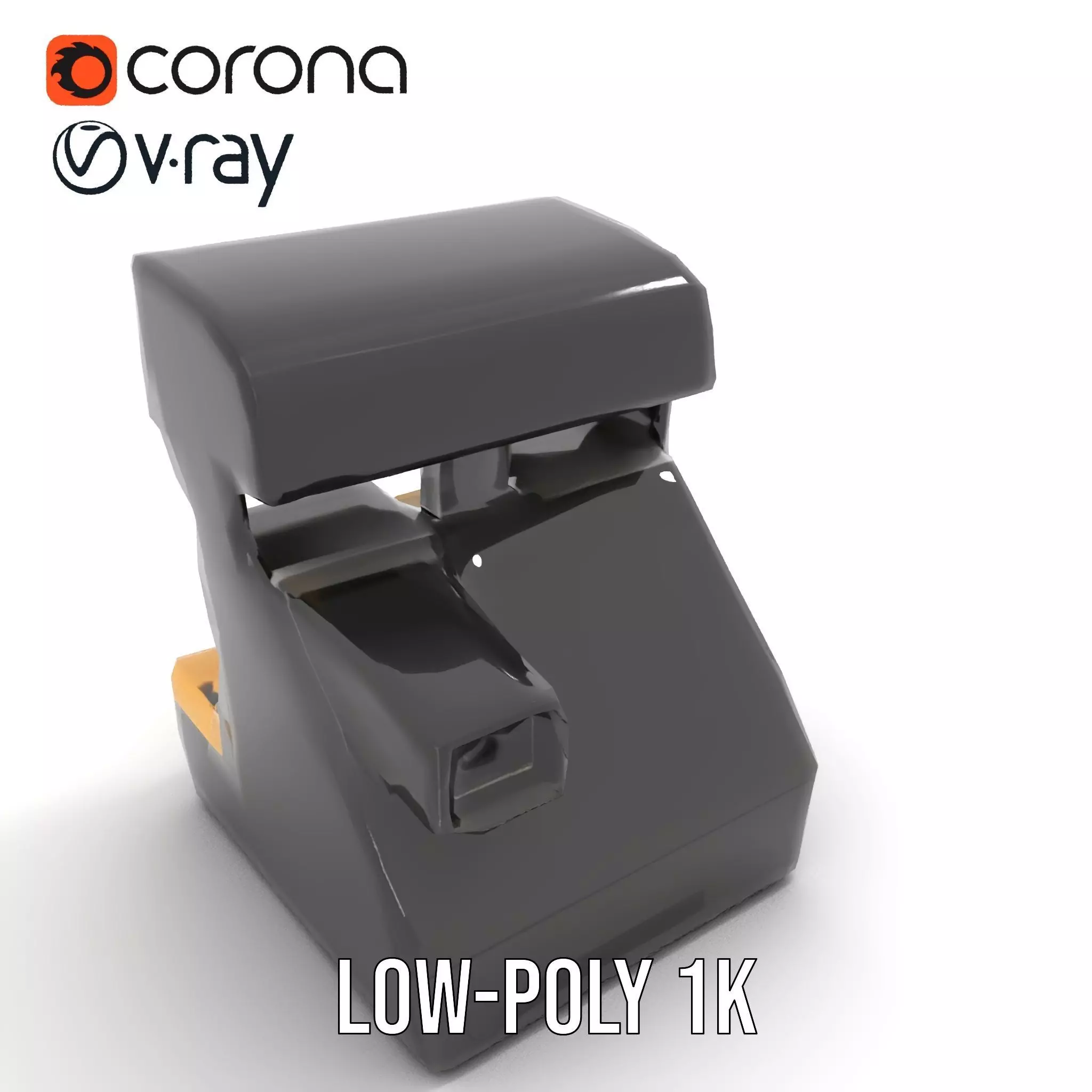 Retro Polaroid Camera model pack Low-poly 3D model_8