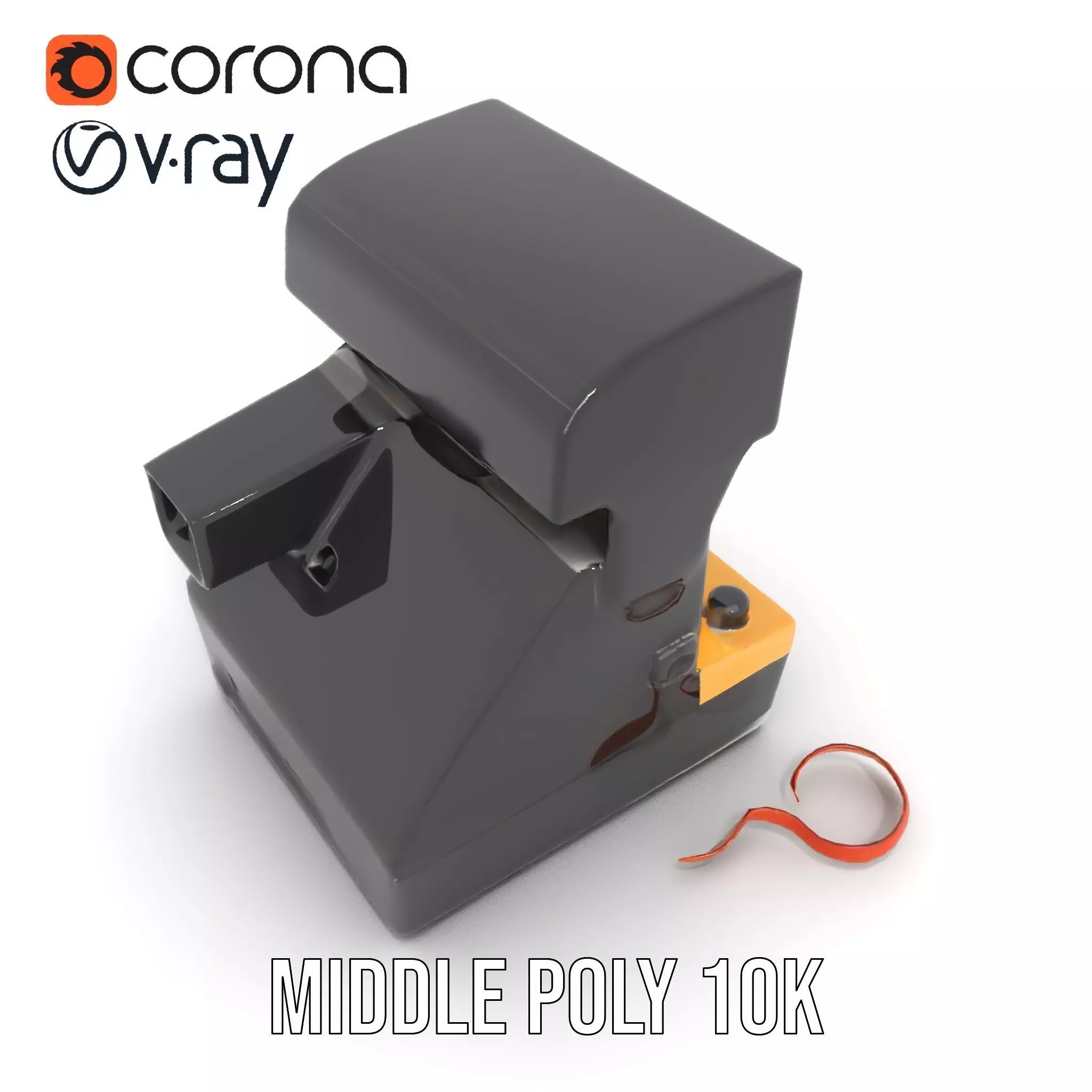 Retro Polaroid Camera model pack Low-poly 3D model_6