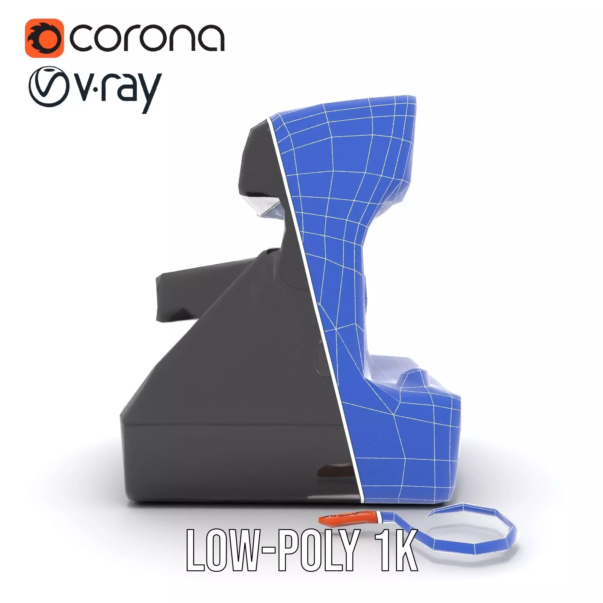 Retro Polaroid Camera model pack Low-poly 3D model_31