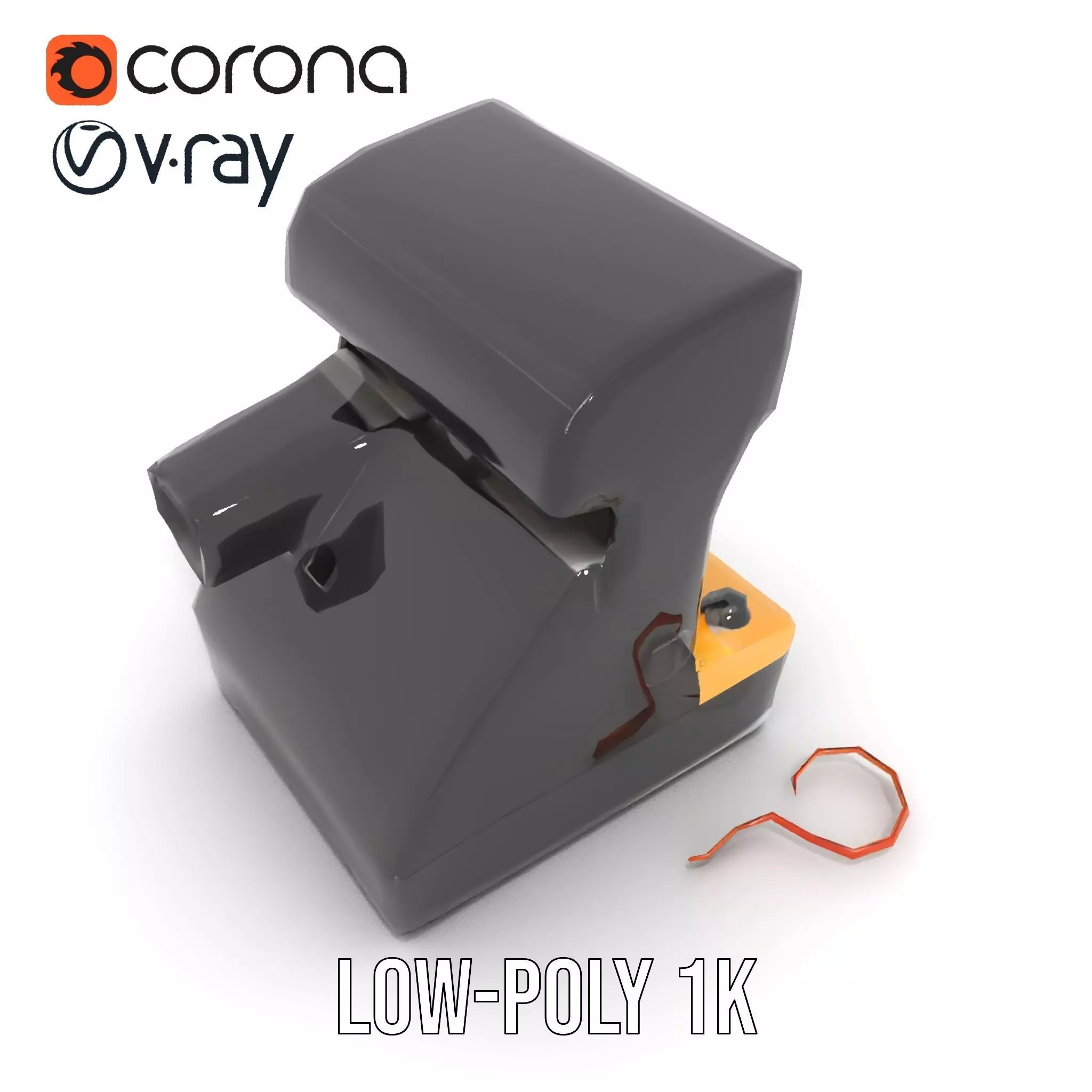 Retro Polaroid Camera model pack Low-poly 3D model_18