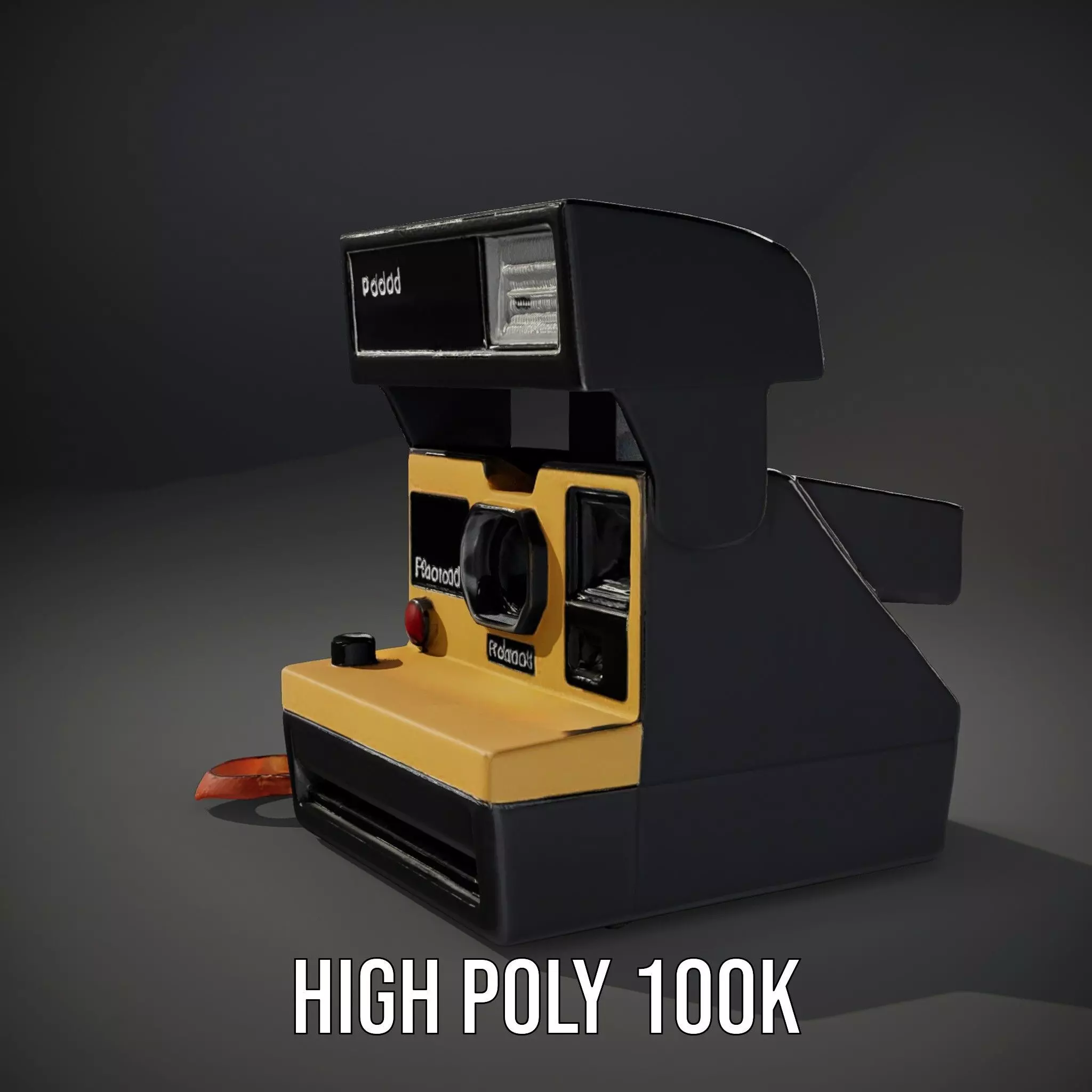 Retro Polaroid Camera model pack Low-poly 3D model_9