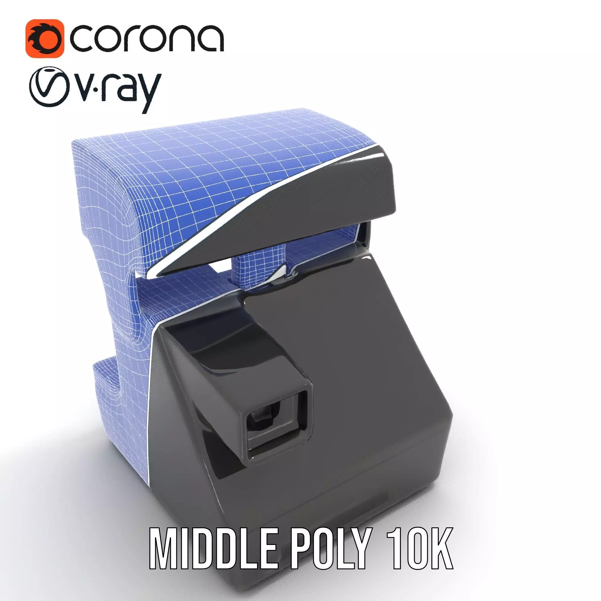 Retro Polaroid Camera model pack Low-poly 3D model_27