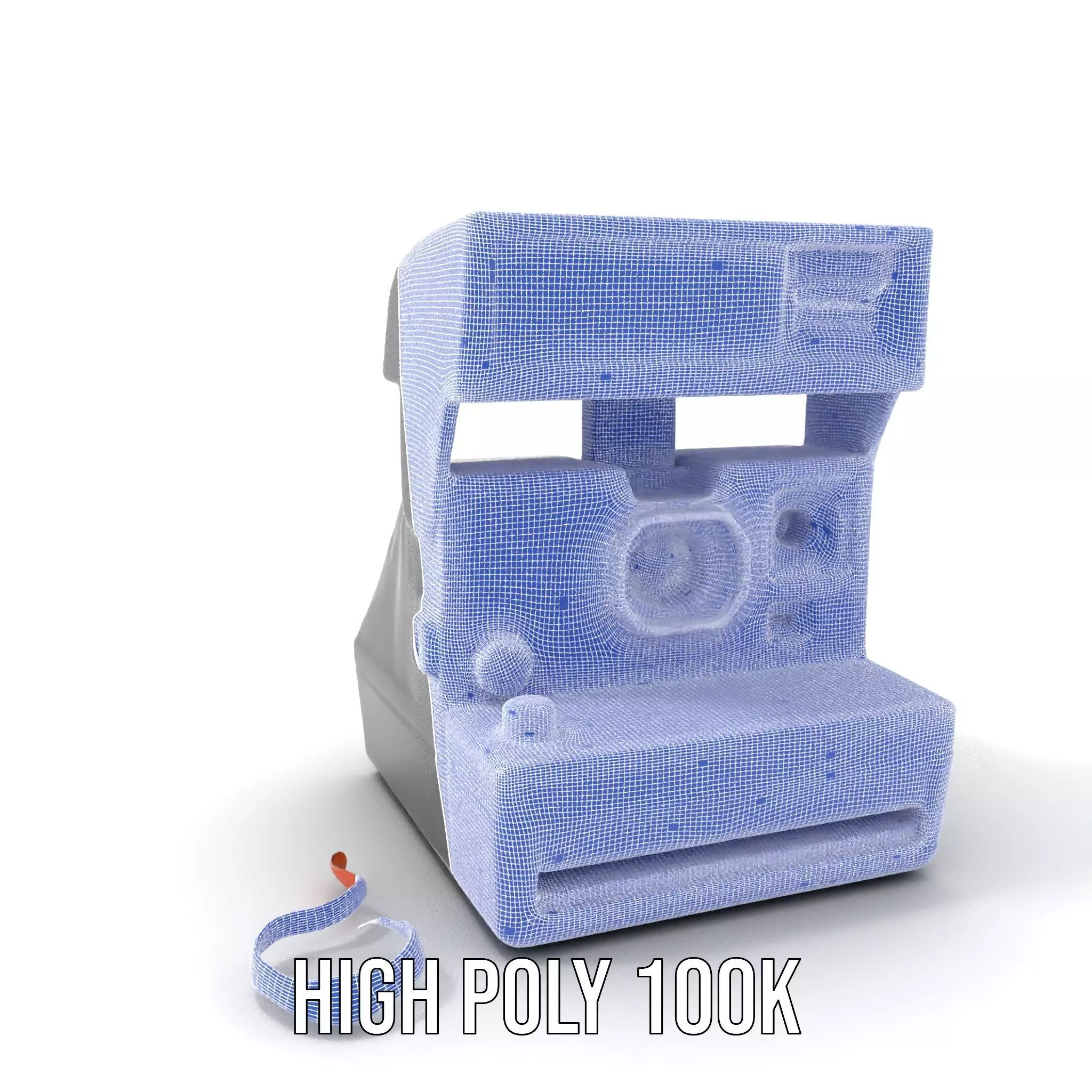 Retro Polaroid Camera model pack Low-poly 3D model_5