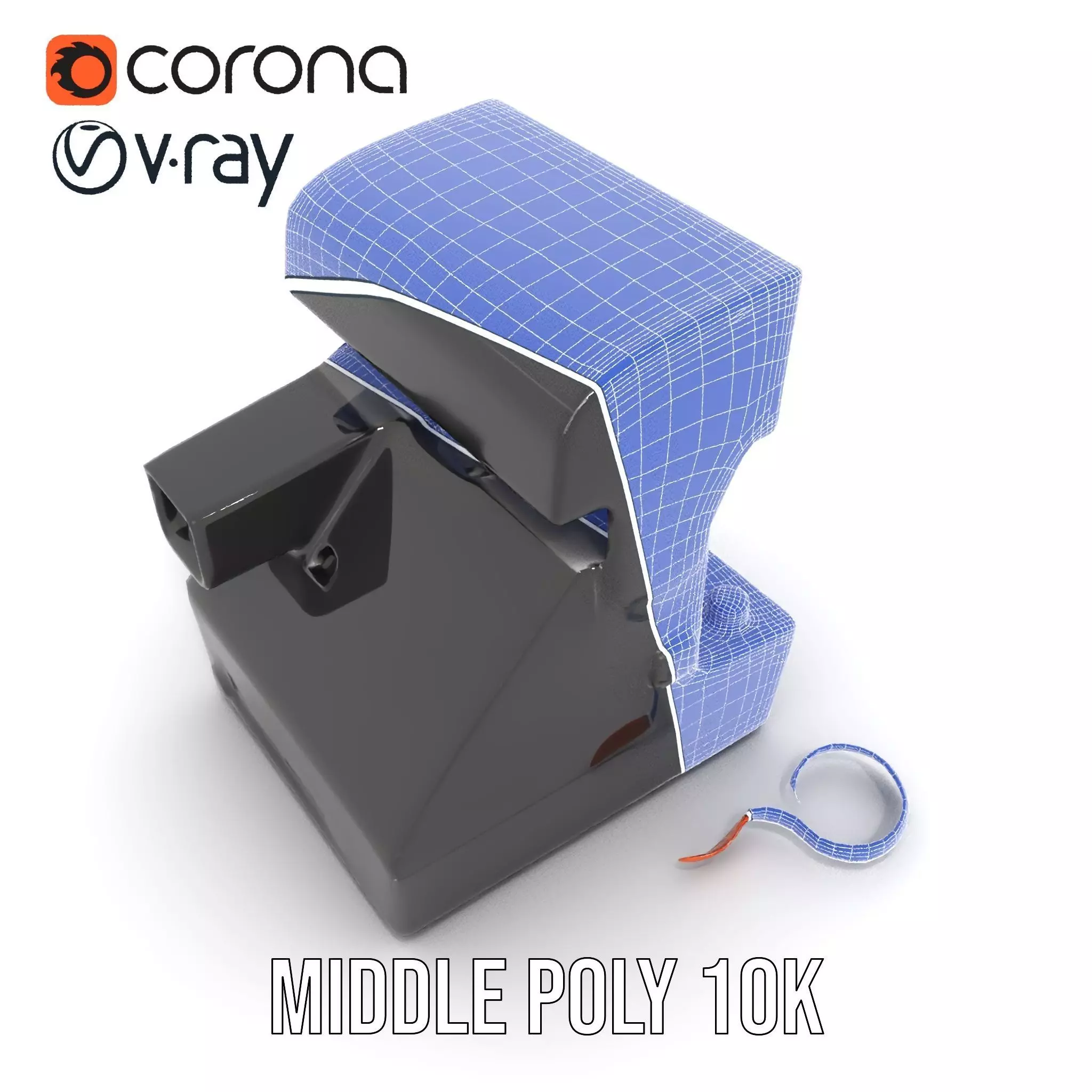 Retro Polaroid Camera model pack Low-poly 3D model_14