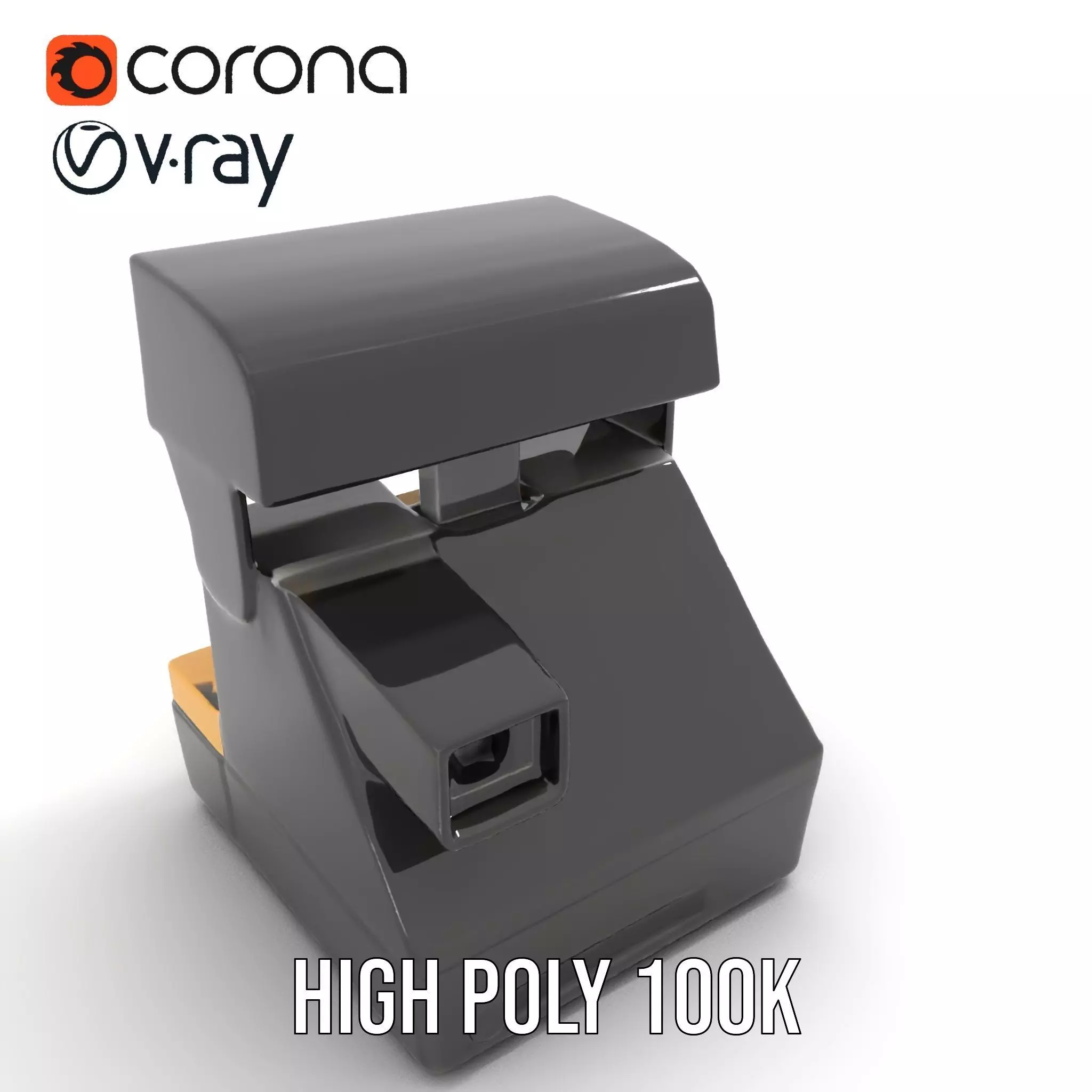 Retro Polaroid Camera model pack Low-poly 3D model_16