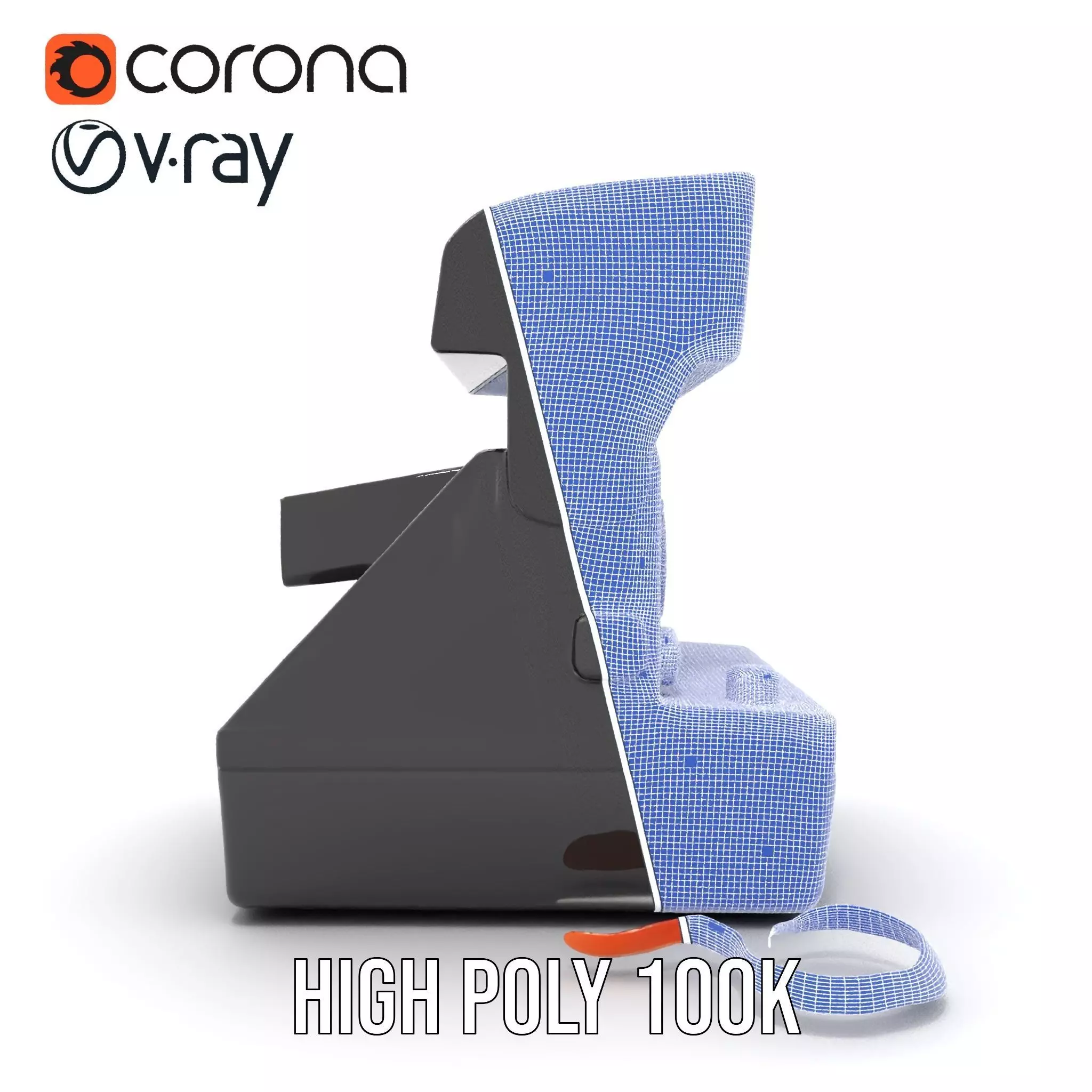 Retro Polaroid Camera model pack Low-poly 3D model_35