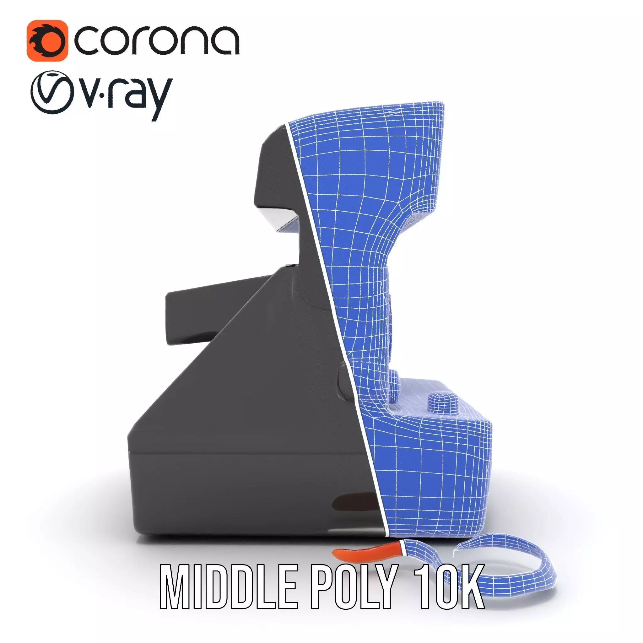 Retro Polaroid Camera model pack Low-poly 3D model_21