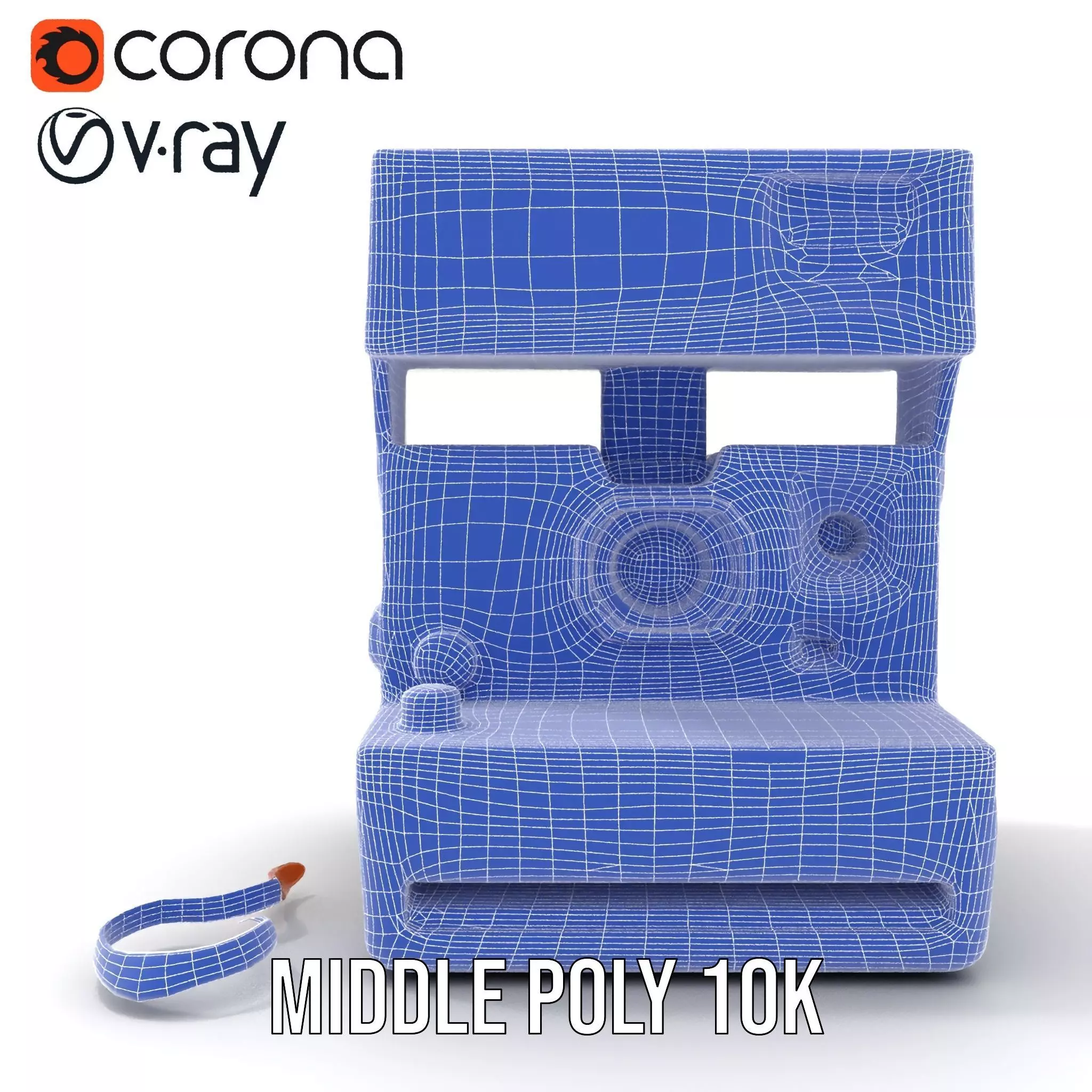 Retro Polaroid Camera model pack Low-poly 3D model_30