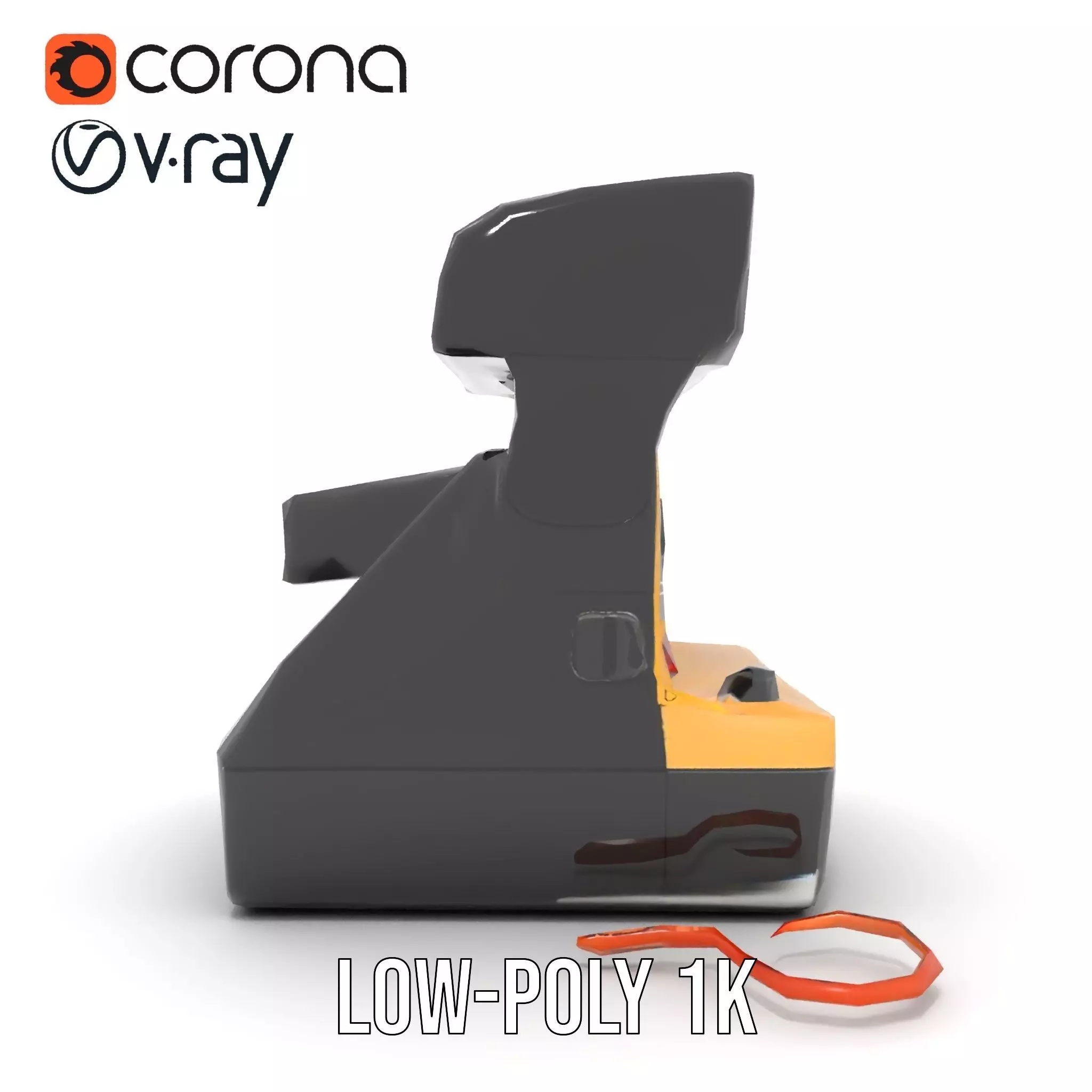 Retro Polaroid Camera model pack Low-poly 3D model_15