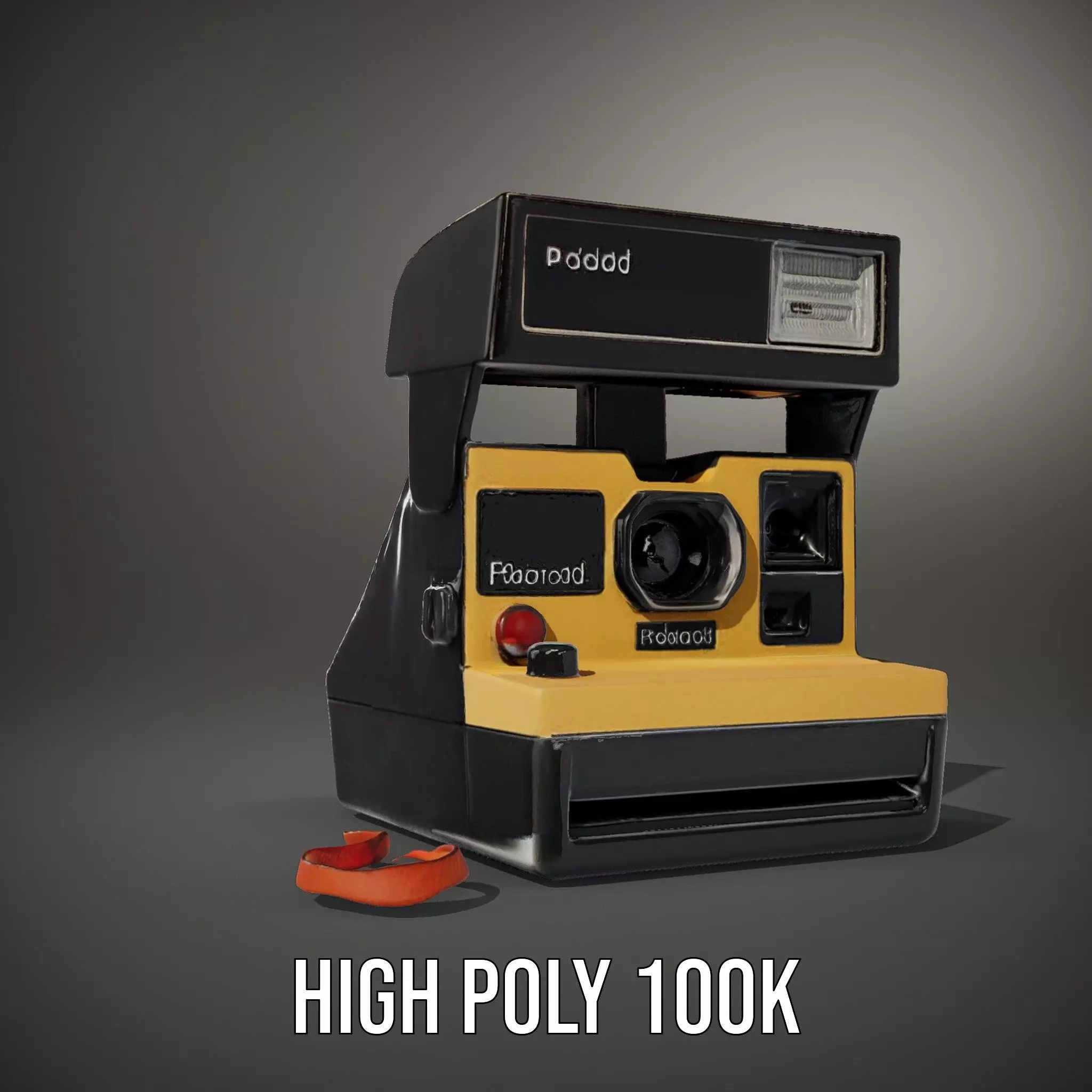 Retro Polaroid Camera model pack Low-poly 3D model_11