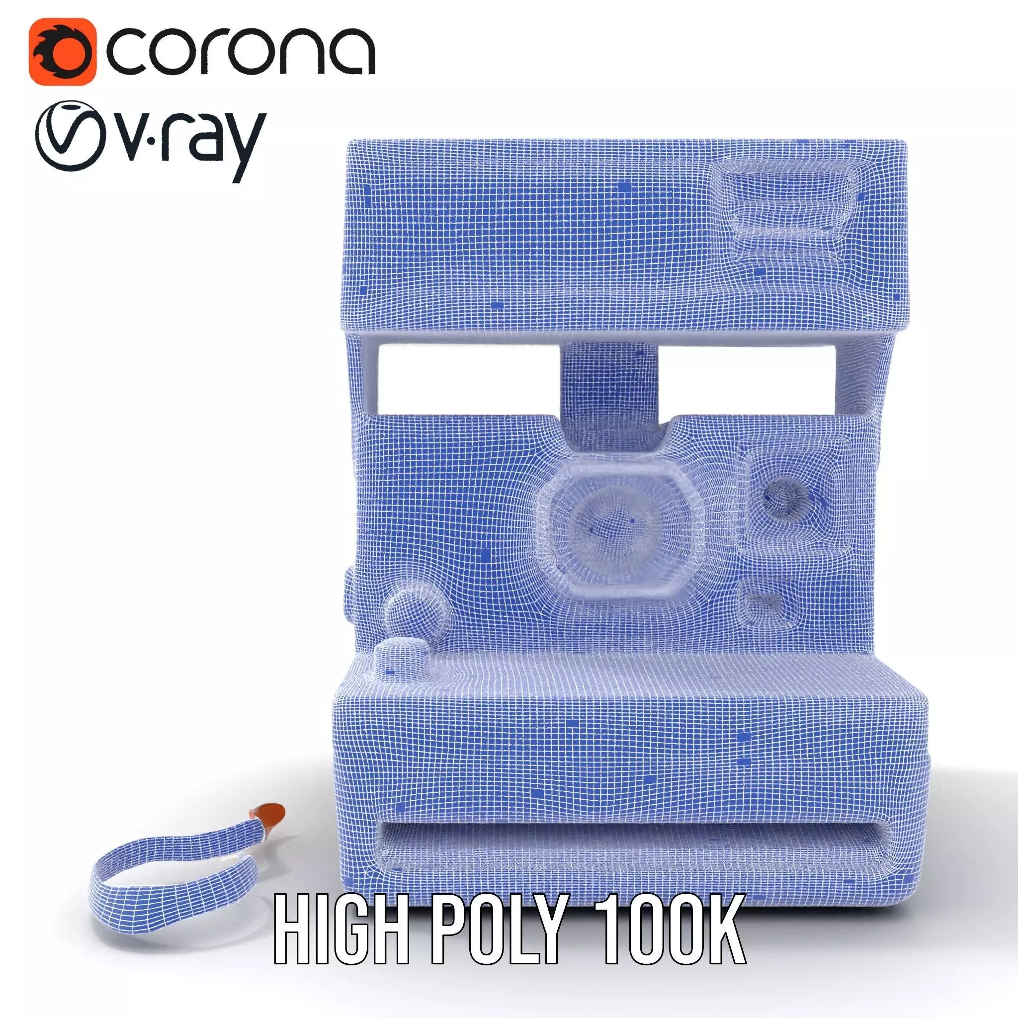 Retro Polaroid Camera model pack Low-poly 3D model_34