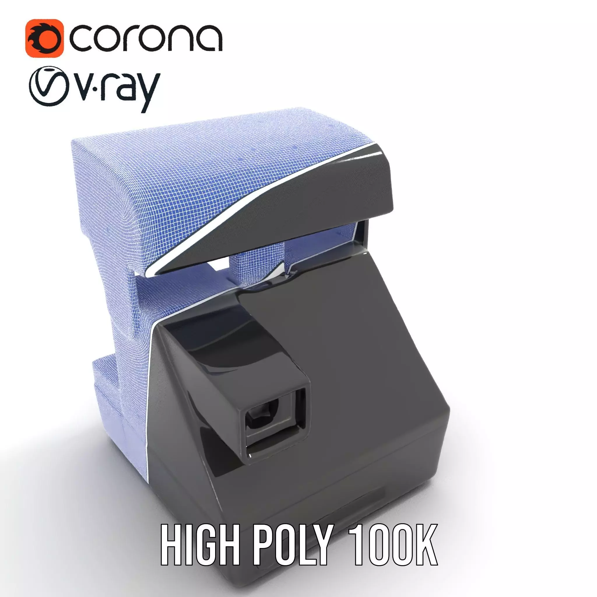 Retro Polaroid Camera model pack Low-poly 3D model_23