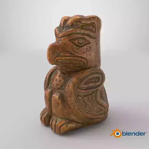 Thunderbird Totem Carving  Pacific Northwest Style  Free 3D model