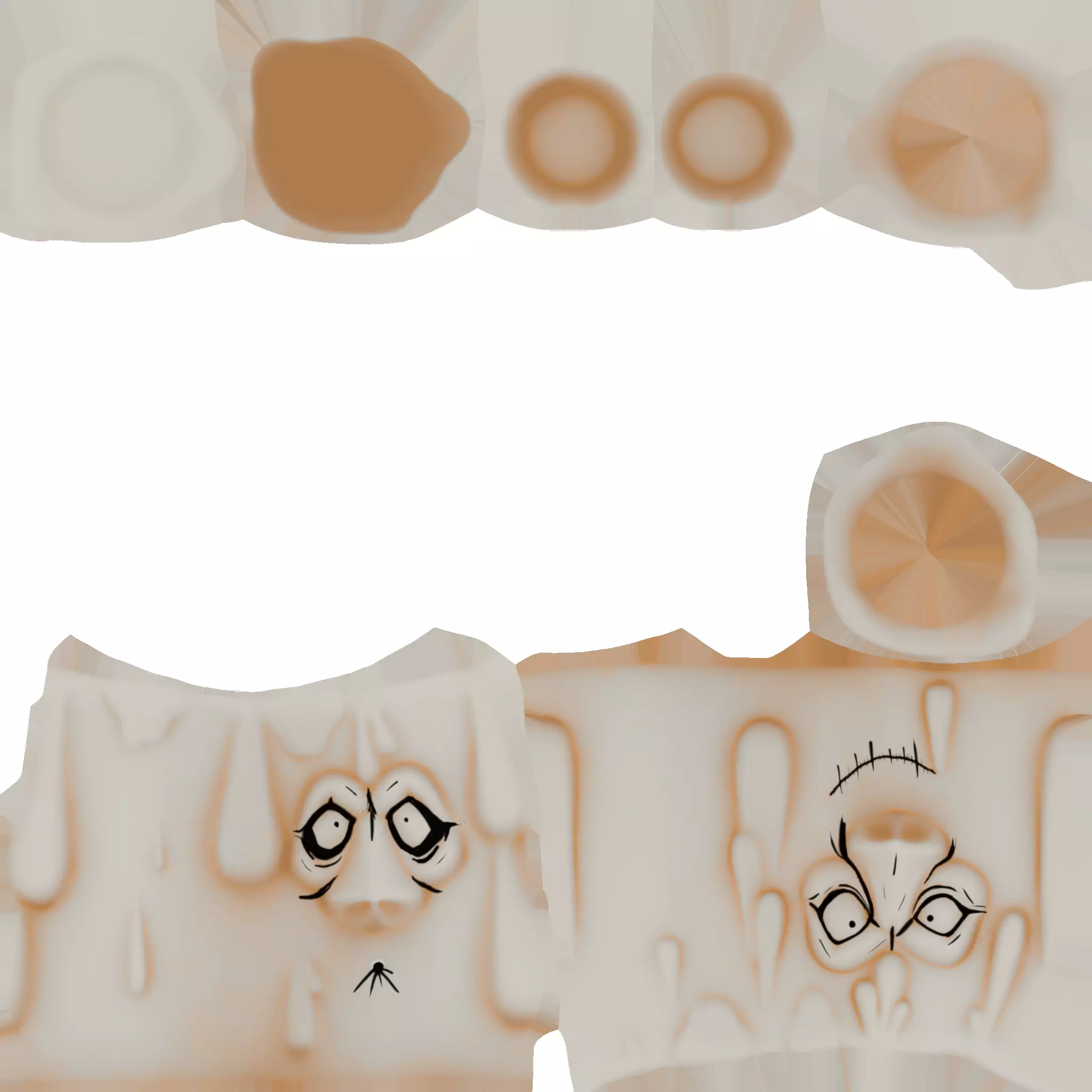 Stylized Halloween Candles Low-poly 3D model_10