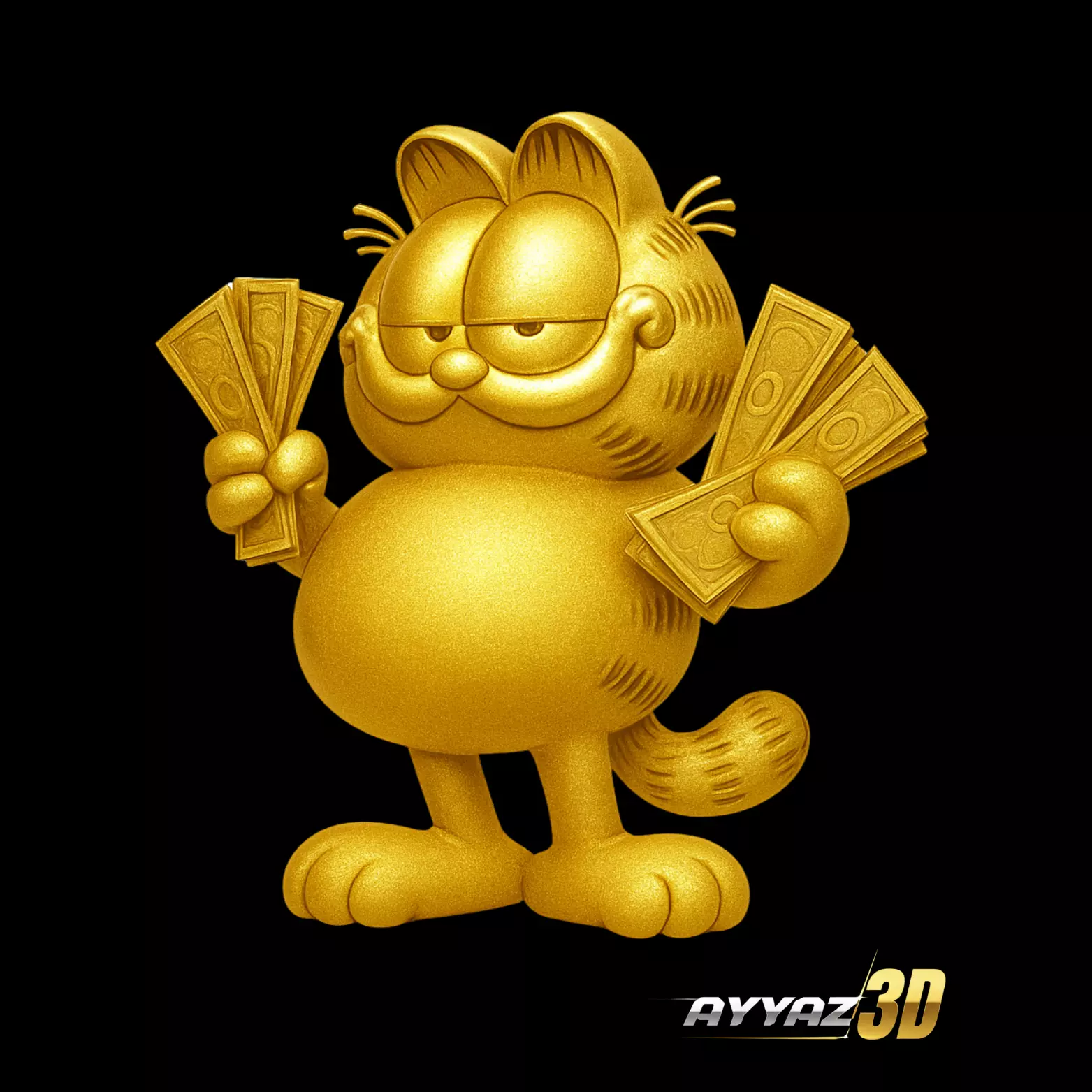 Garfield 3D Printable Model 3D print model_0