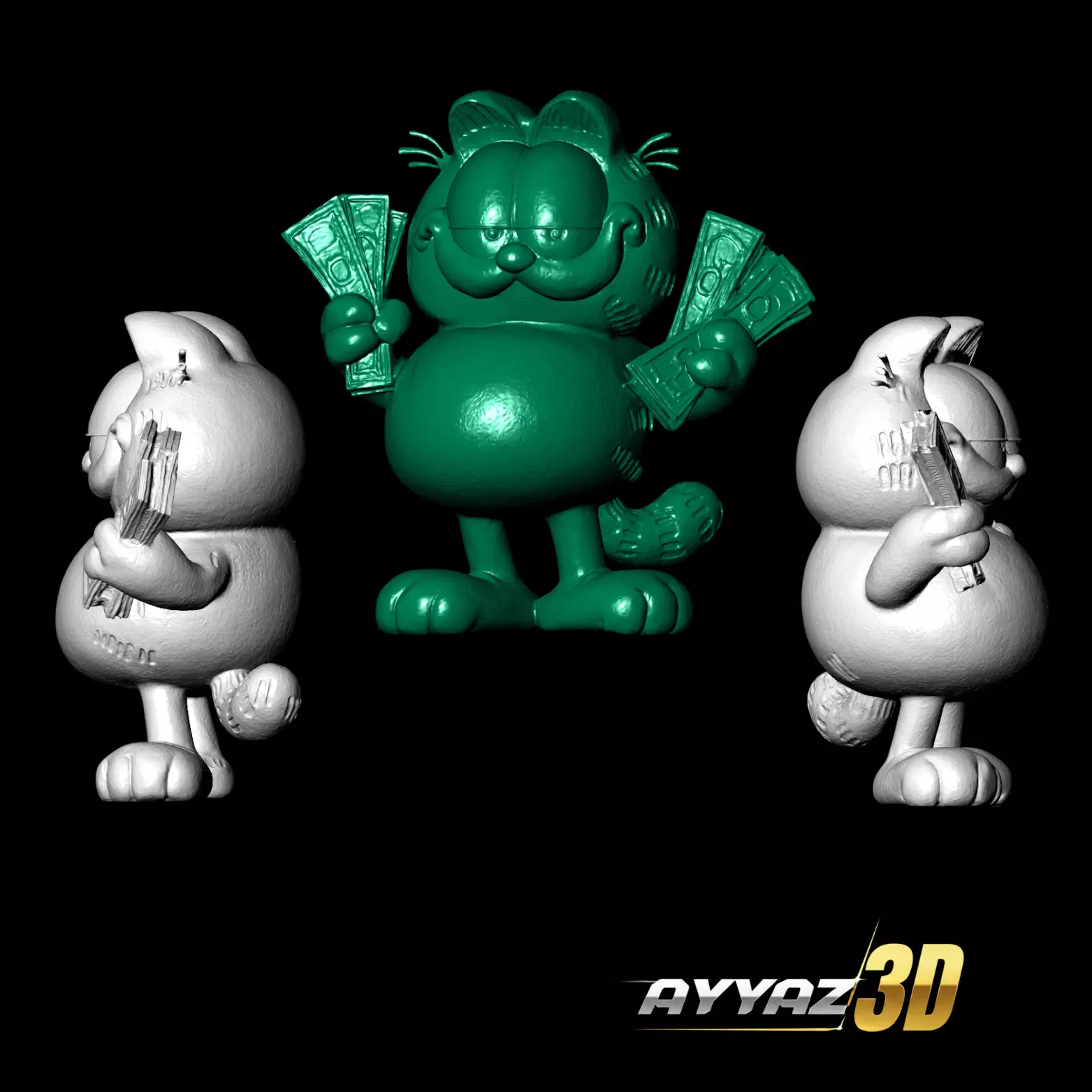 Garfield 3D Printable Model 3D print model_1