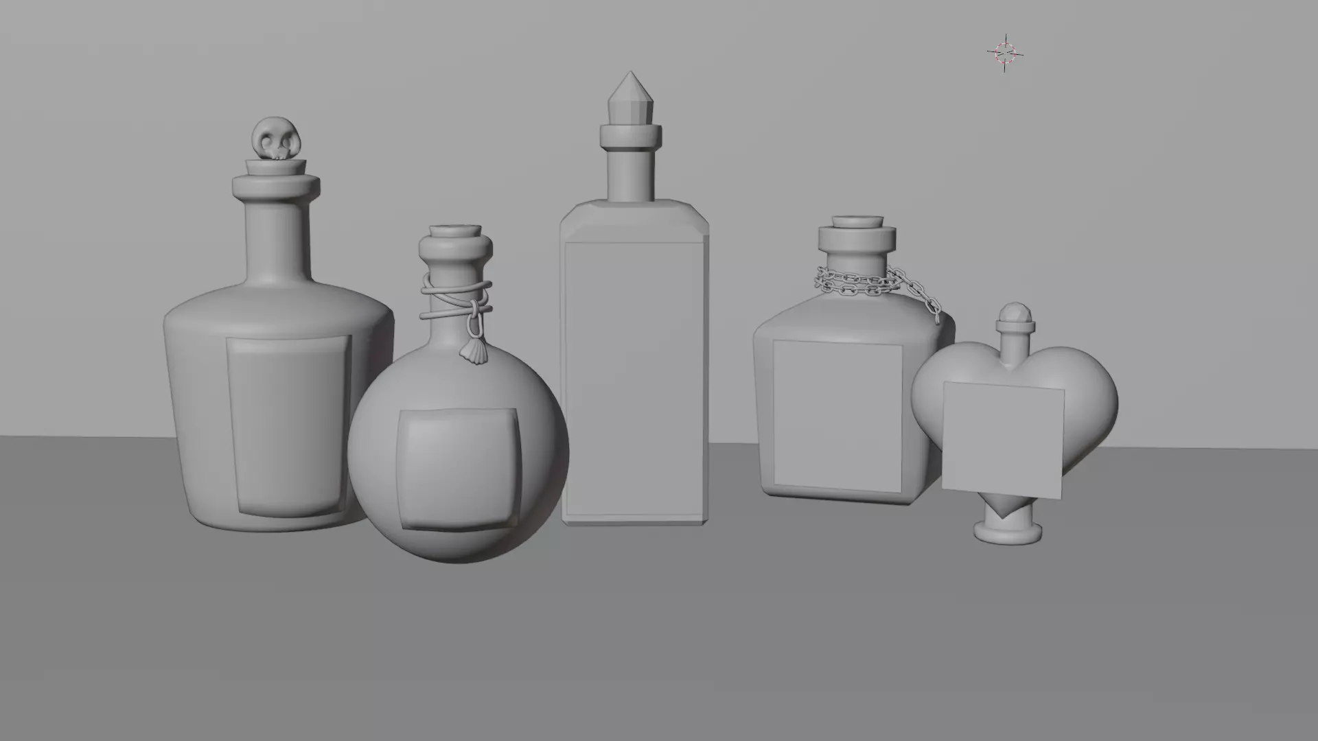 Witchy Potion Bottle Pack - Halloween Magic Set 3D model_9