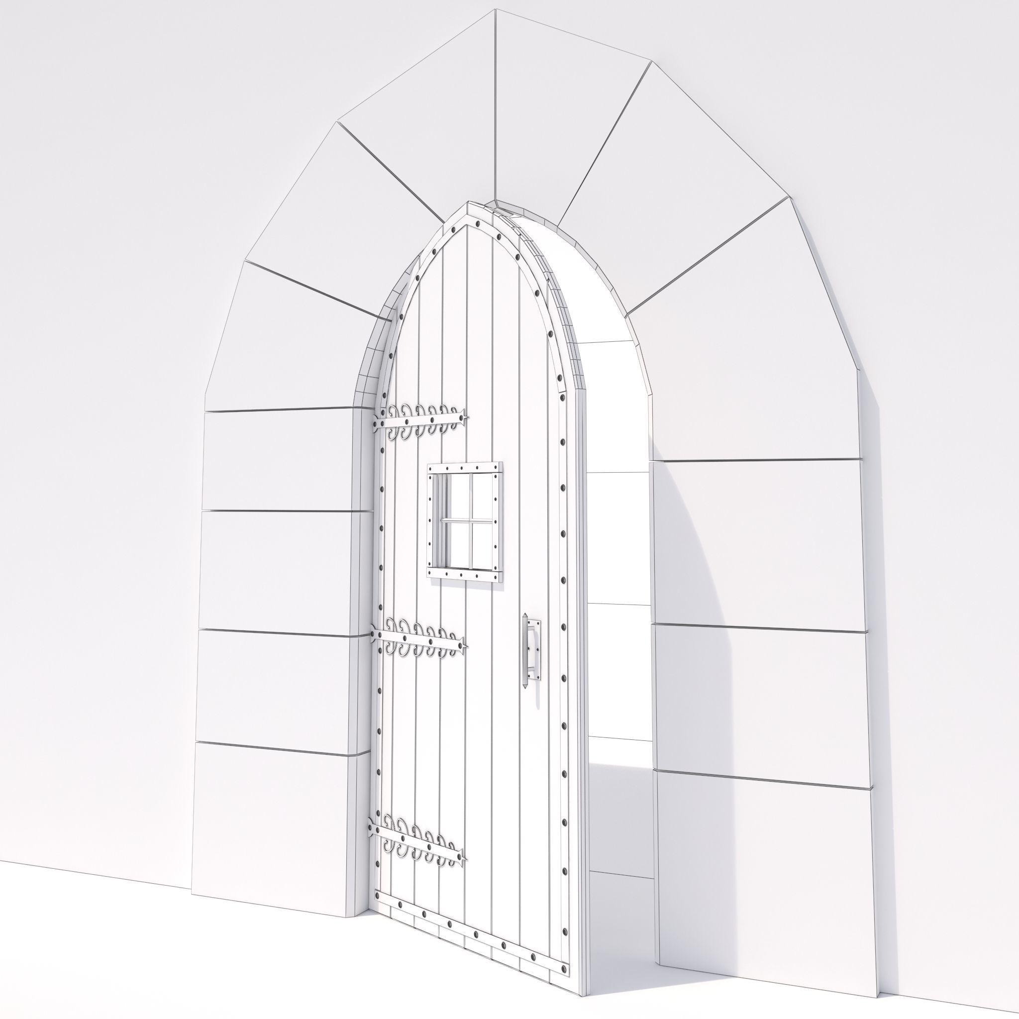 Medieval Door-01 3D model_7