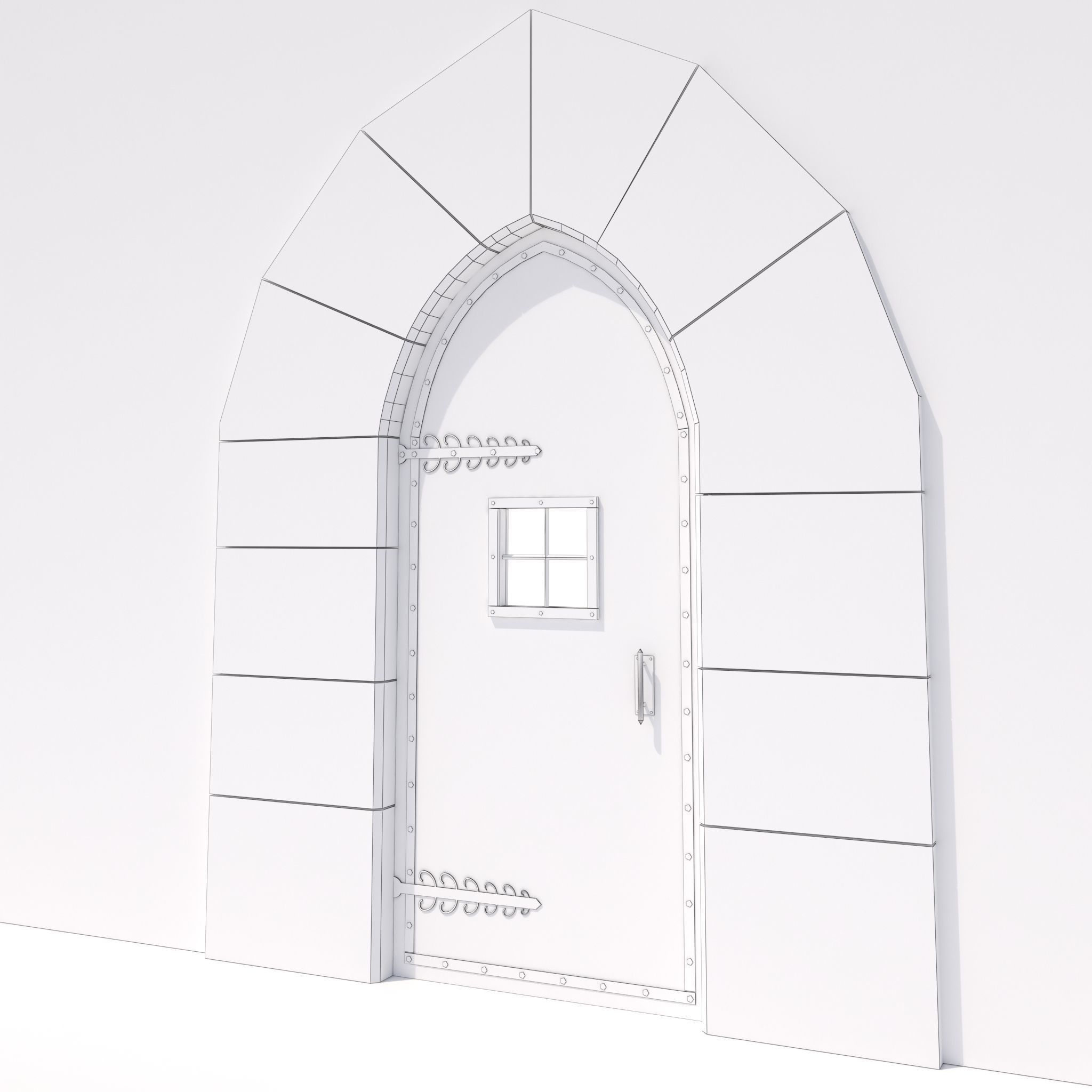Medieval Door-01 3D model_8