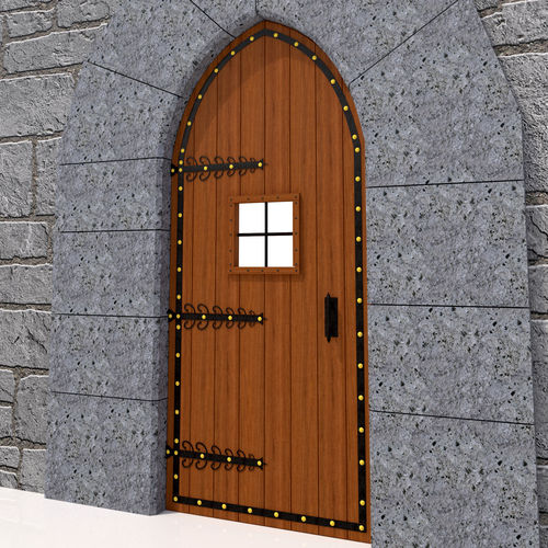 Medieval Door-01 3D model