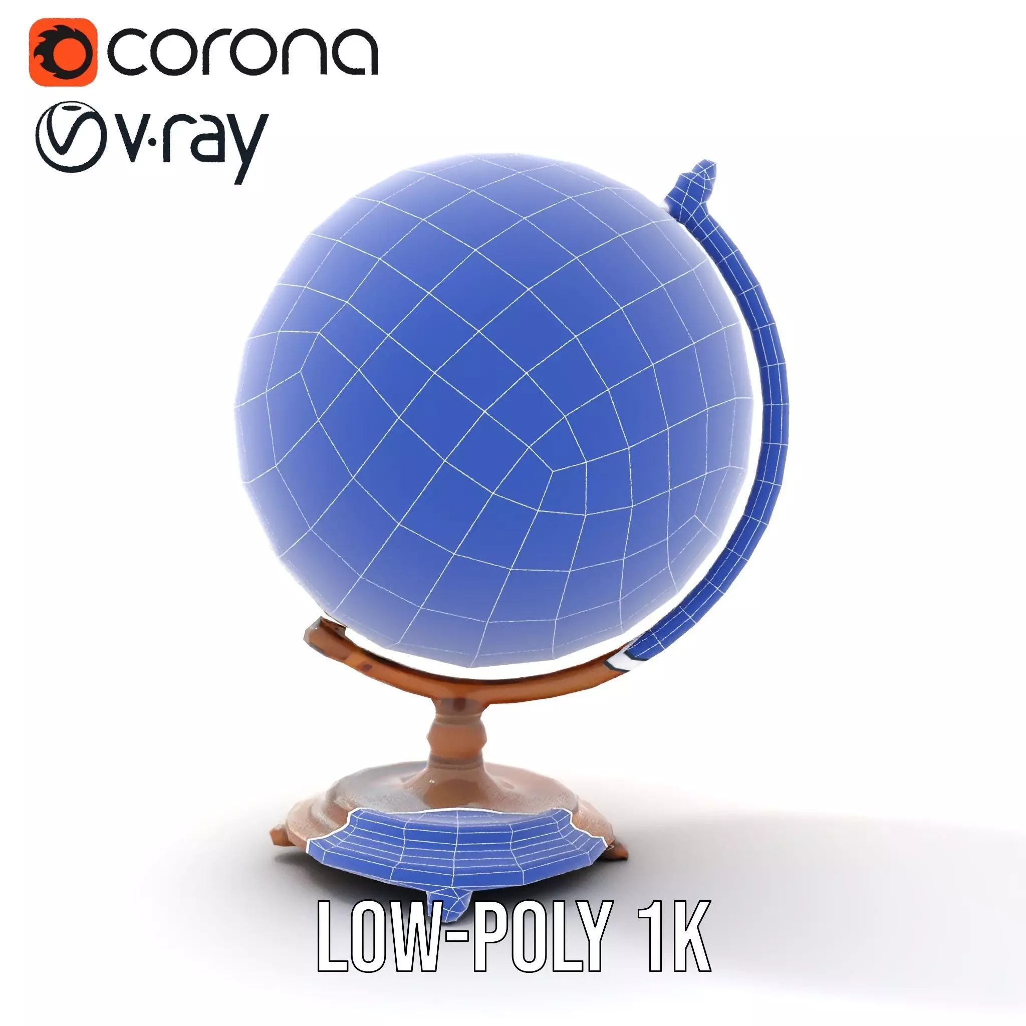Vintage Globe model pack Low-poly 3D model_25
