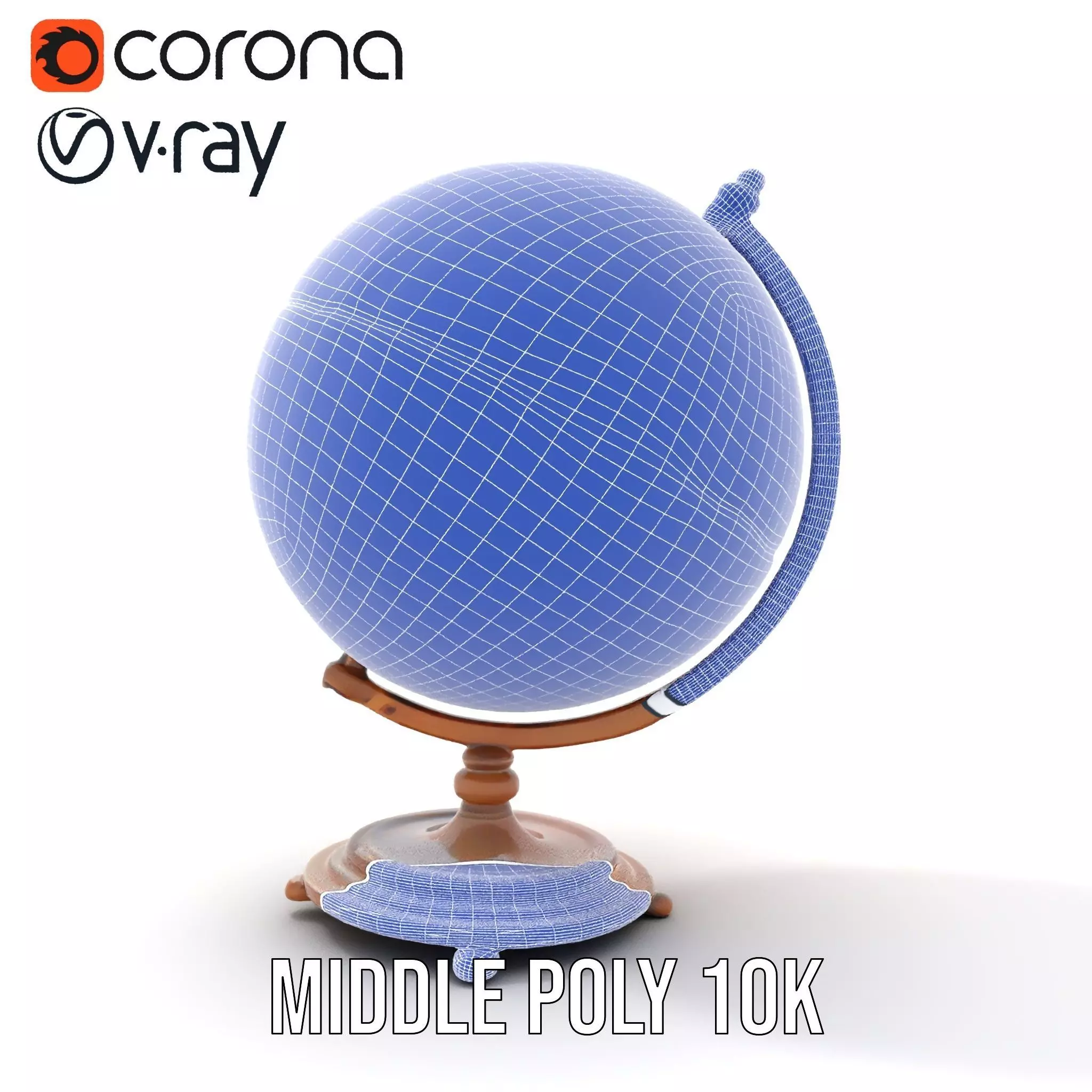 Vintage Globe model pack Low-poly 3D model_22
