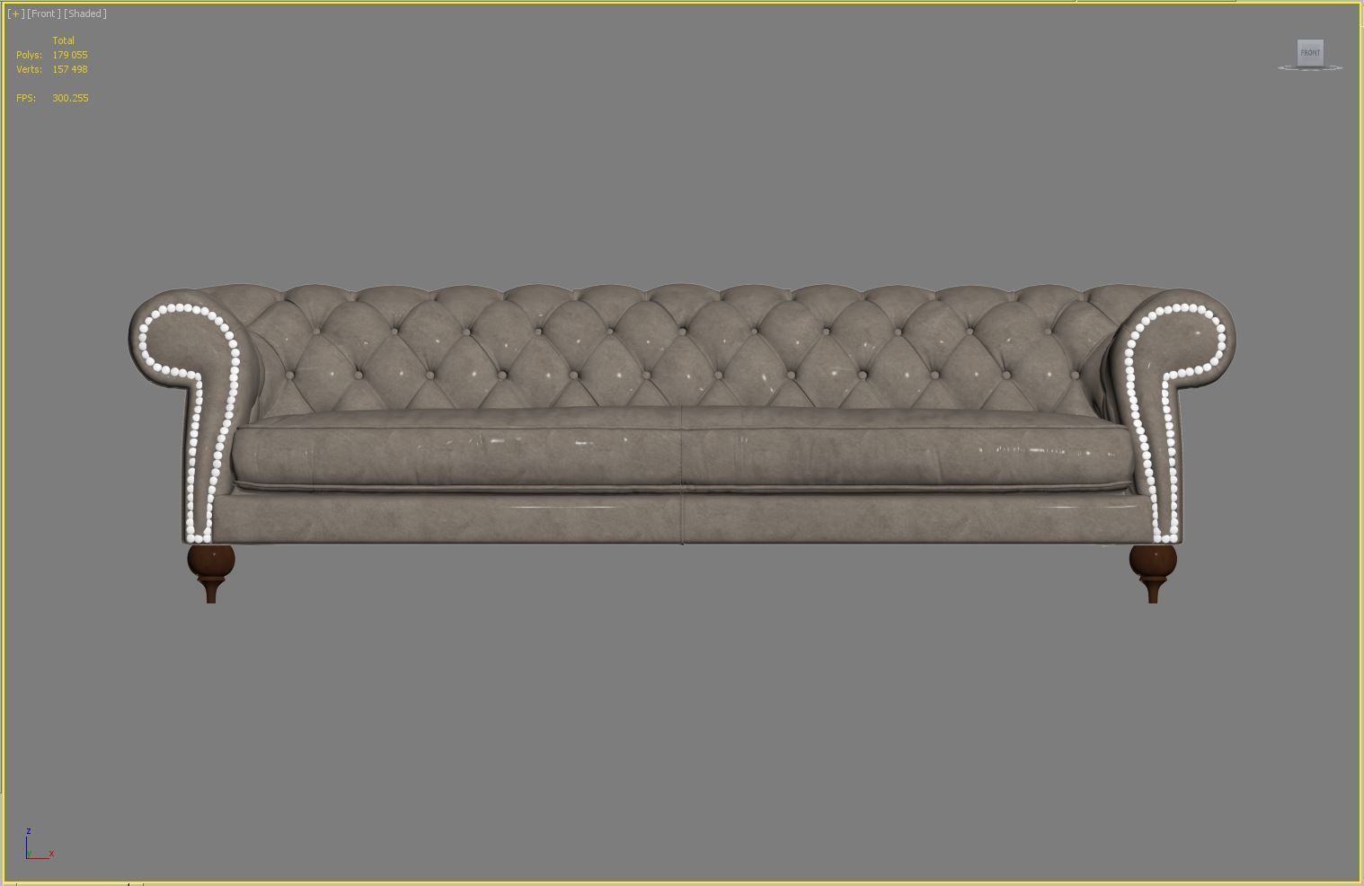 Baxter Diana Chester 3 seat sofa 3D model_3