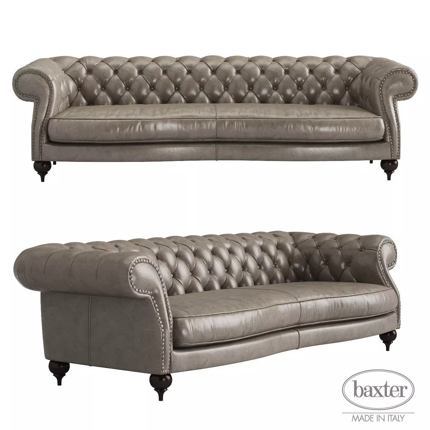 Baxter Diana Chester 3 seat sofa 3D model_0