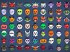 73 Halloween Masks Pack  Toon Horror Ghost Masks Low-poly 3D model_2