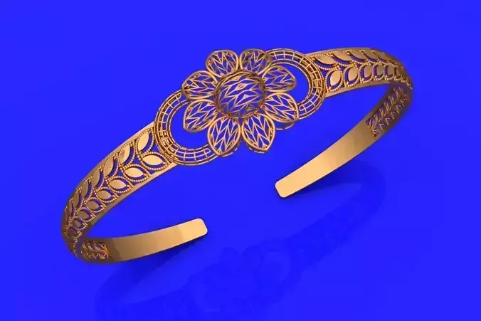 5050 Floral Filigree Cuff 10gm