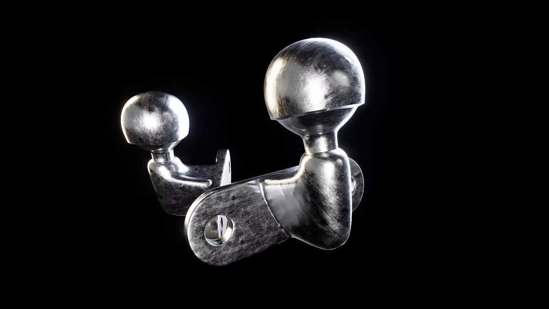 Heavy Duty Vehicle joint tow hitch ball plate 3d model 3D model_1