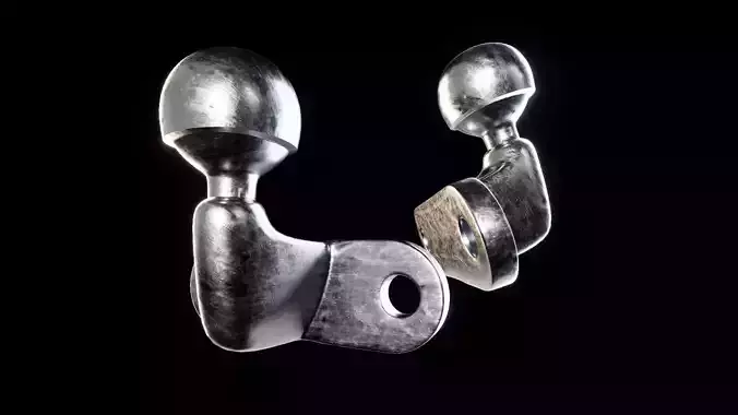 Heavy Duty Vehicle joint tow hitch ball plate 3d model