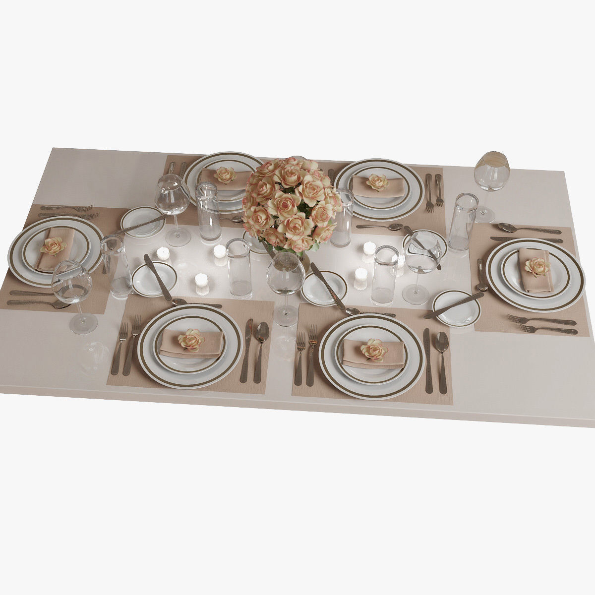 Table setting 01 3D model_3