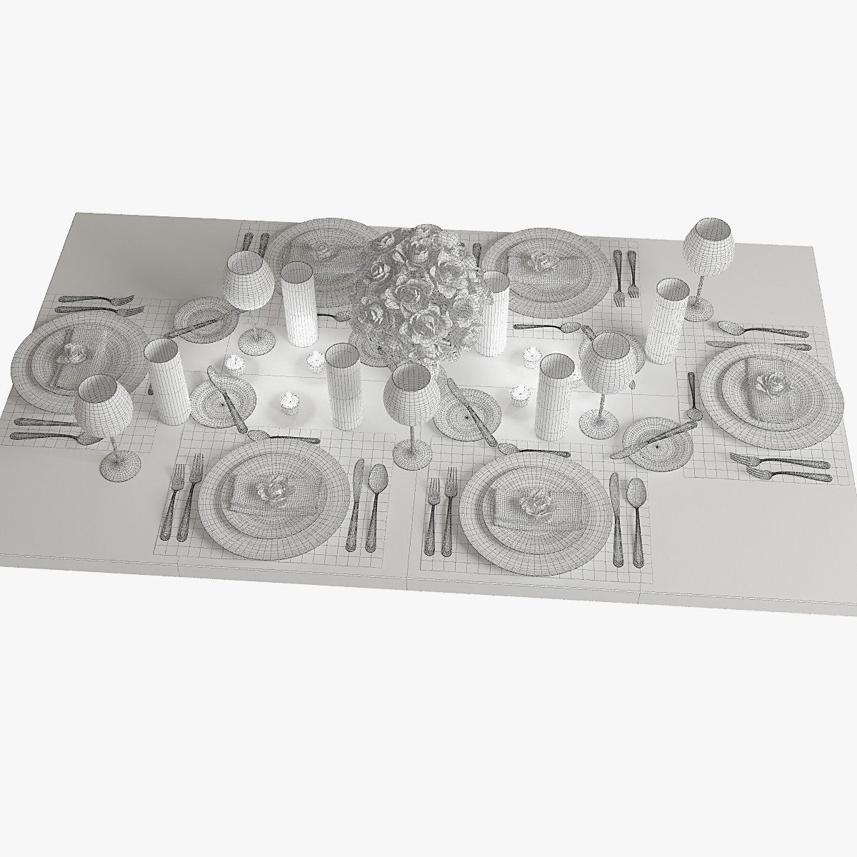 Table setting 01 3D model_4