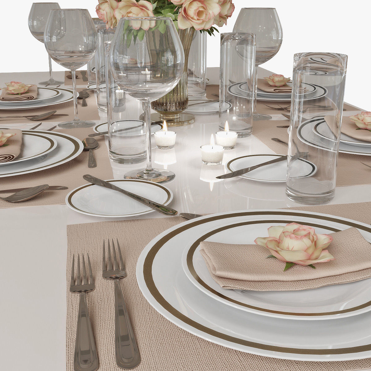 Table setting 01 3D model_1
